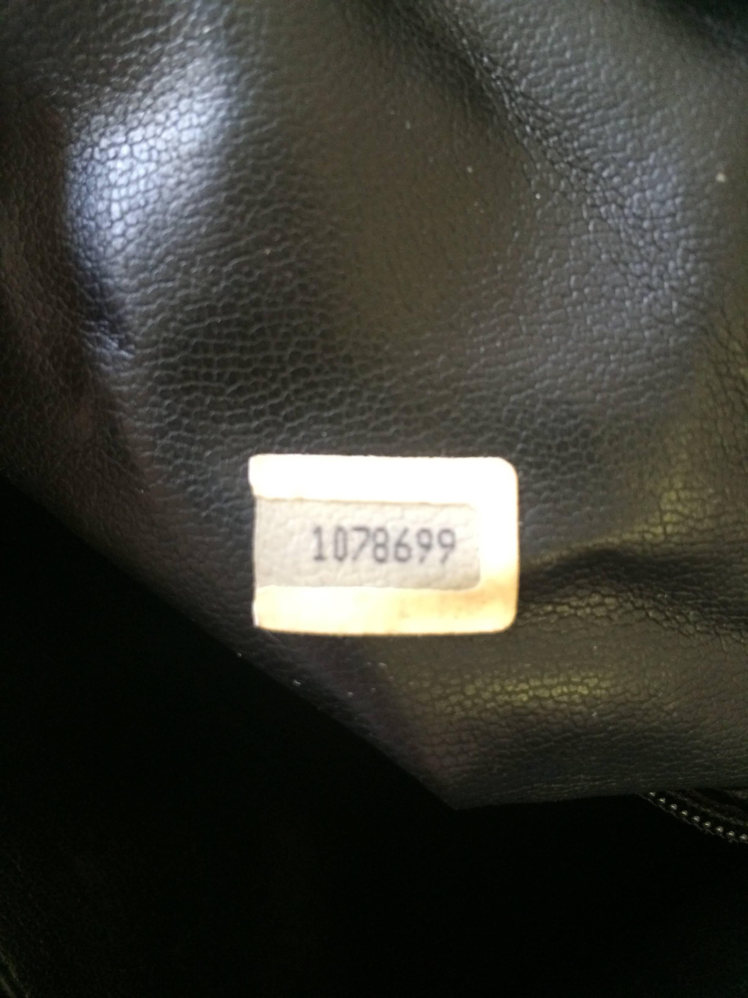 Chanel Black Quilted Medium Lambskin Leather Chain Handbag Purse 5