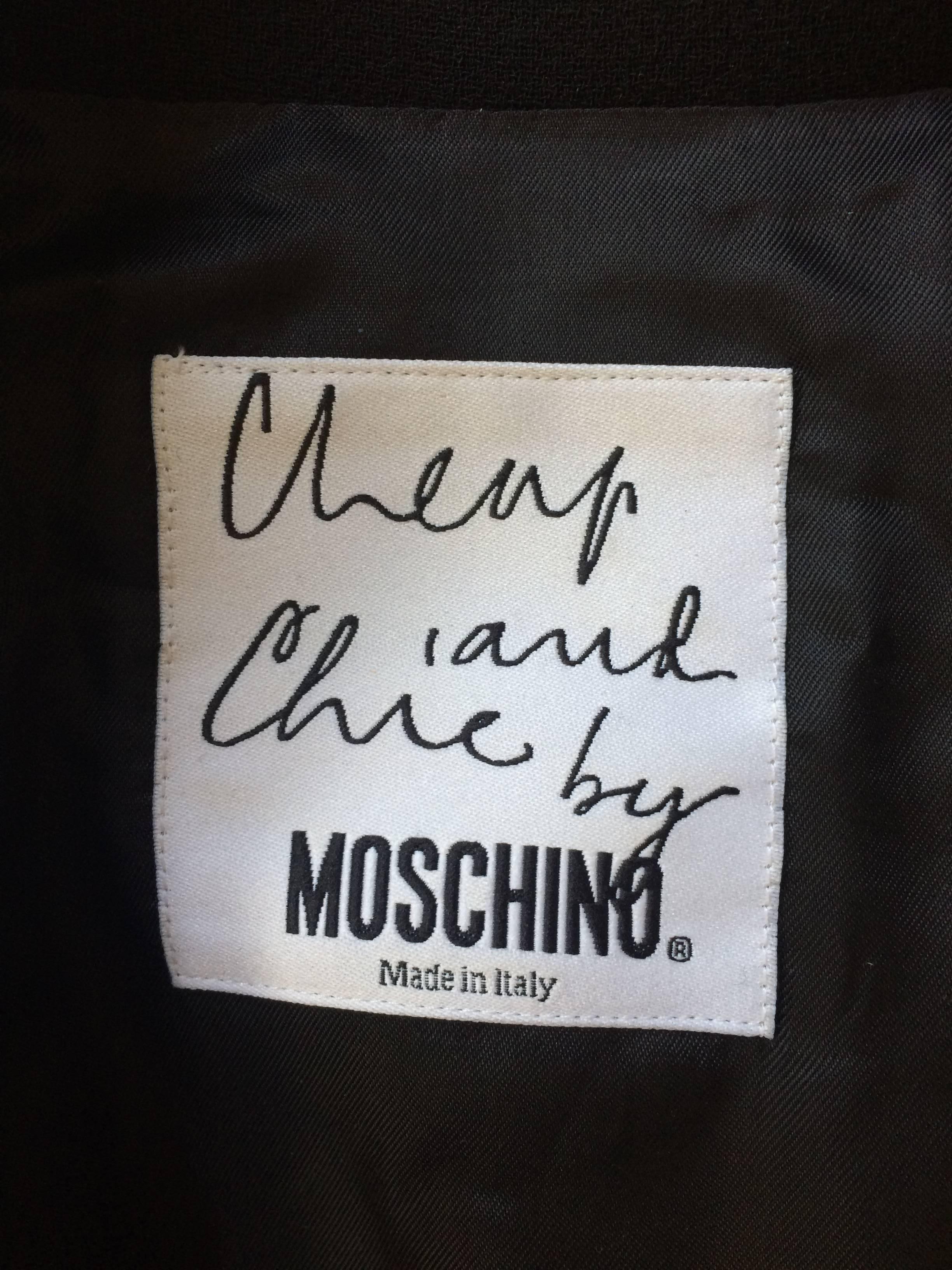 Moschino Cheap & Chic Black Chain & Ring Dress Suit 3