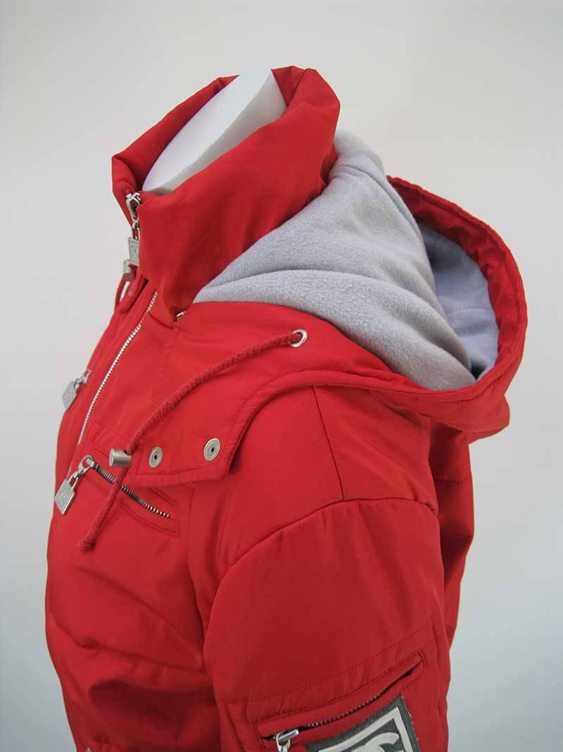 Women's or Men's Chanel Red Puffer Ski Jacket Parka