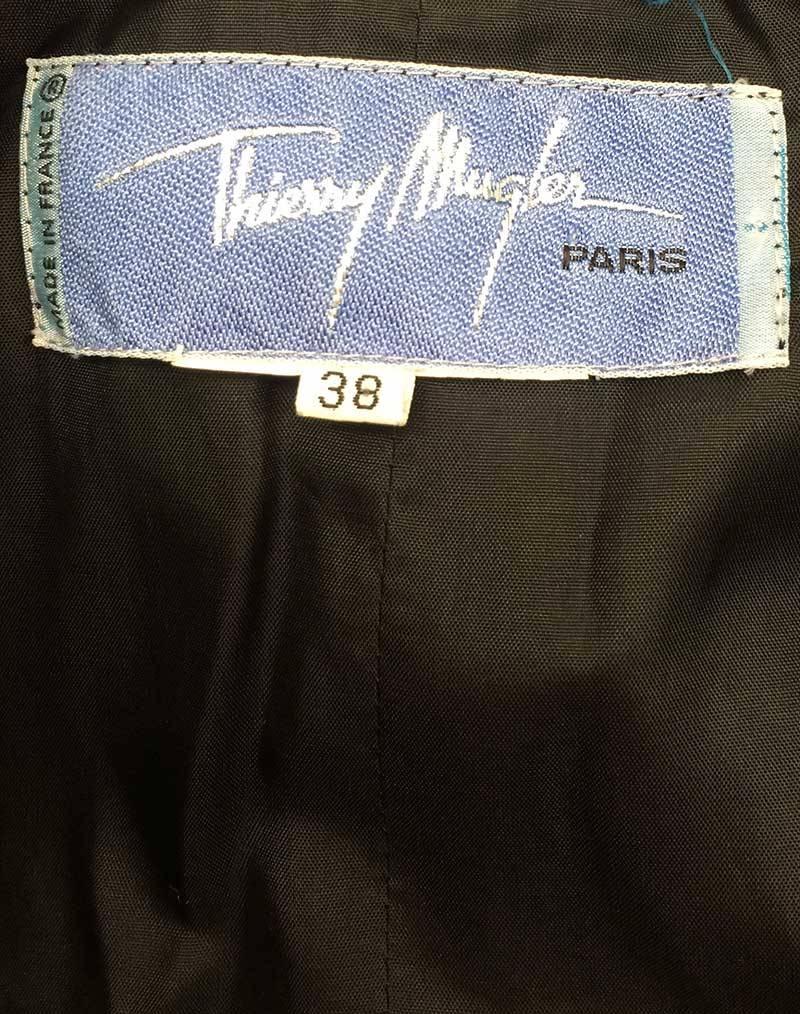 Thierry Mugler Black Asymmetrical Folded Collar Jacket In Excellent Condition In Oakland, CA