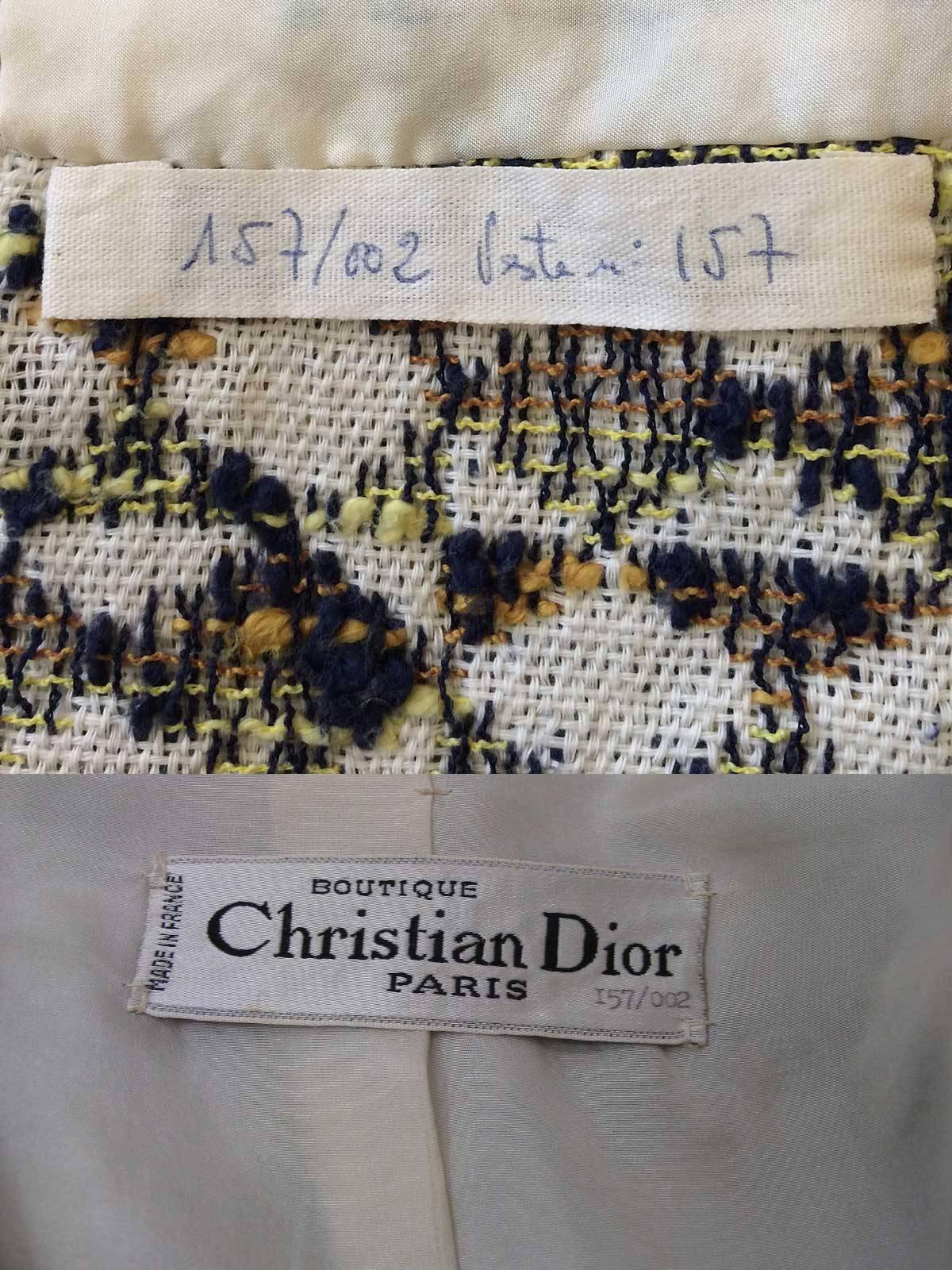 Christian Dior 1960's Marc Bohan Numbered Houndstooth Suit 2