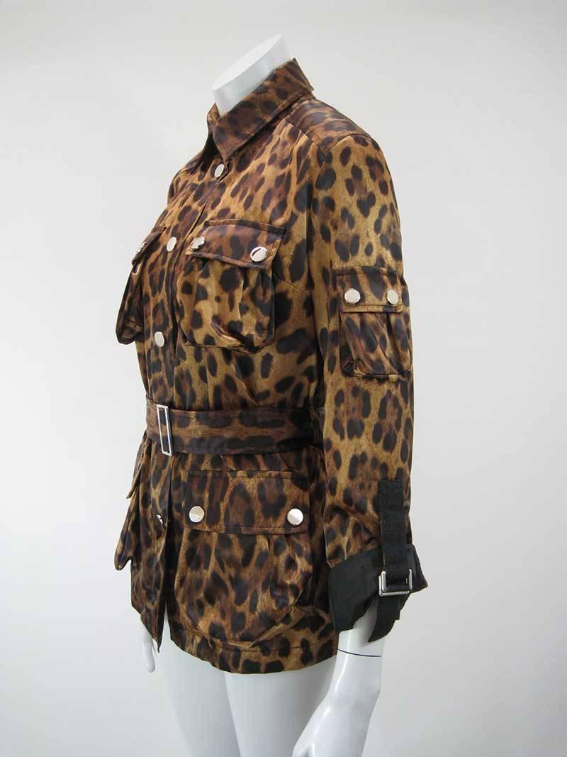 Women's Dolce & Gabanna Leopard Print Cargo Jacket
