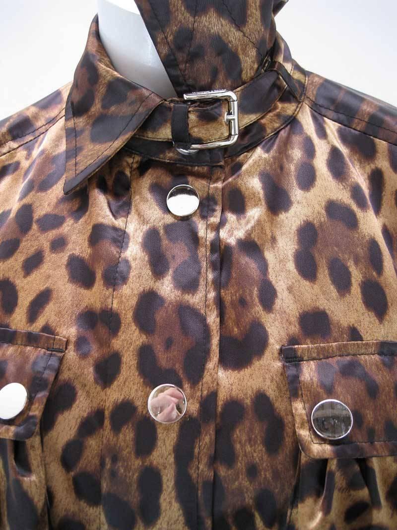Dolce & Gabanna Leopard Print Cargo Jacket In Excellent Condition In Oakland, CA