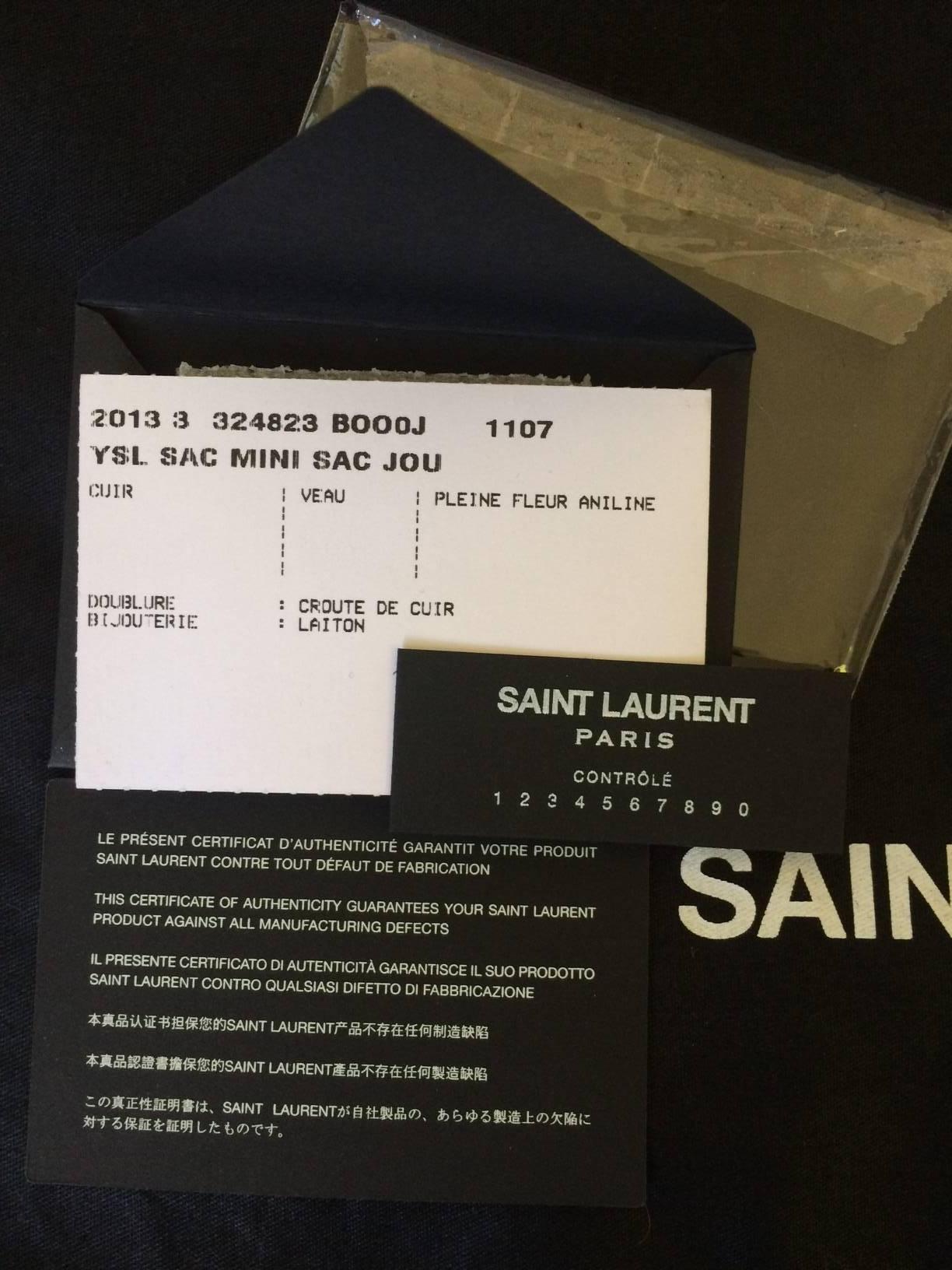 Saint Laurent Baby Sac De Jour Gray Leather Handbag Purse  For Sale 2