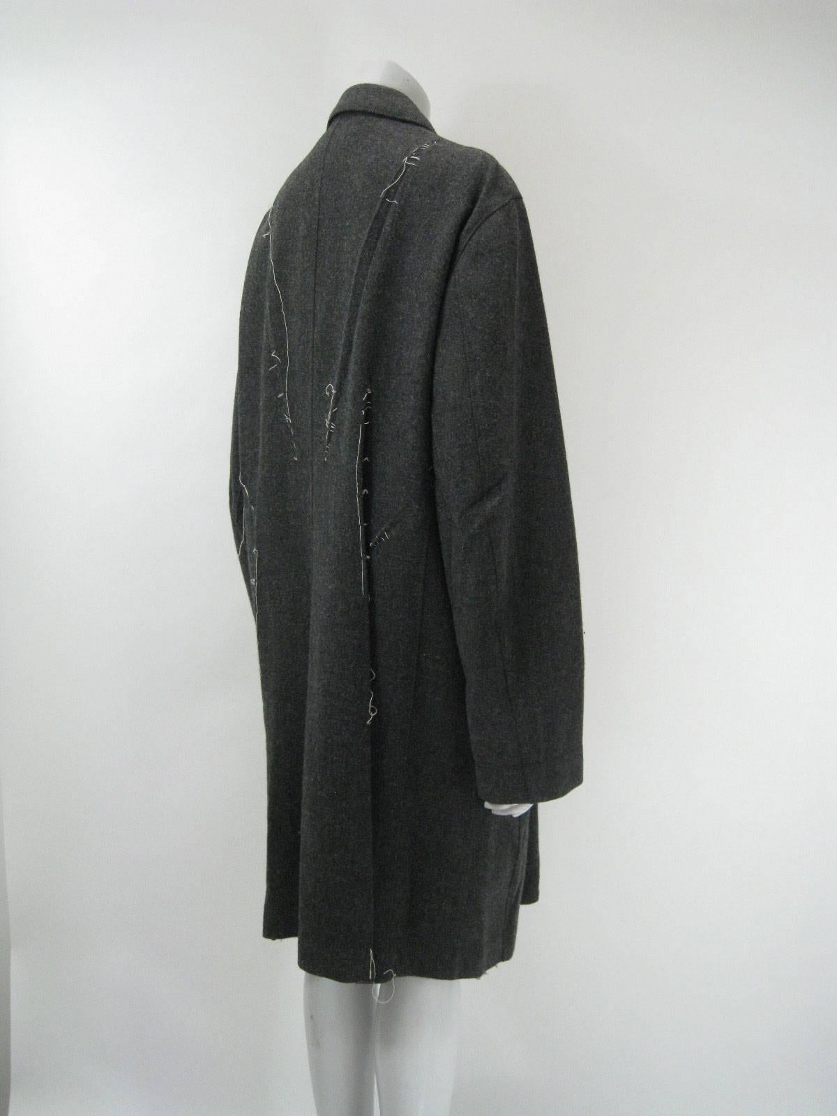 grey wool trench coat