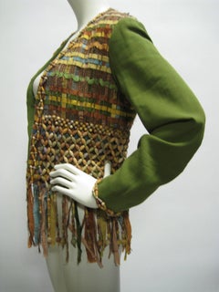 Moschino Couture Intricately Woven & Beaded Tassel Jacket