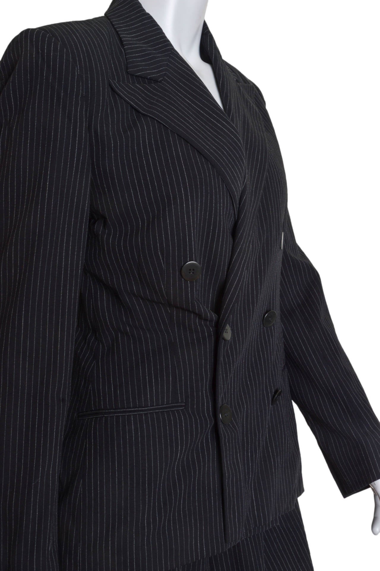 Ralph Lauren Collection Purple Label Pinstriped Pant Suit In Excellent Condition In Oakland, CA