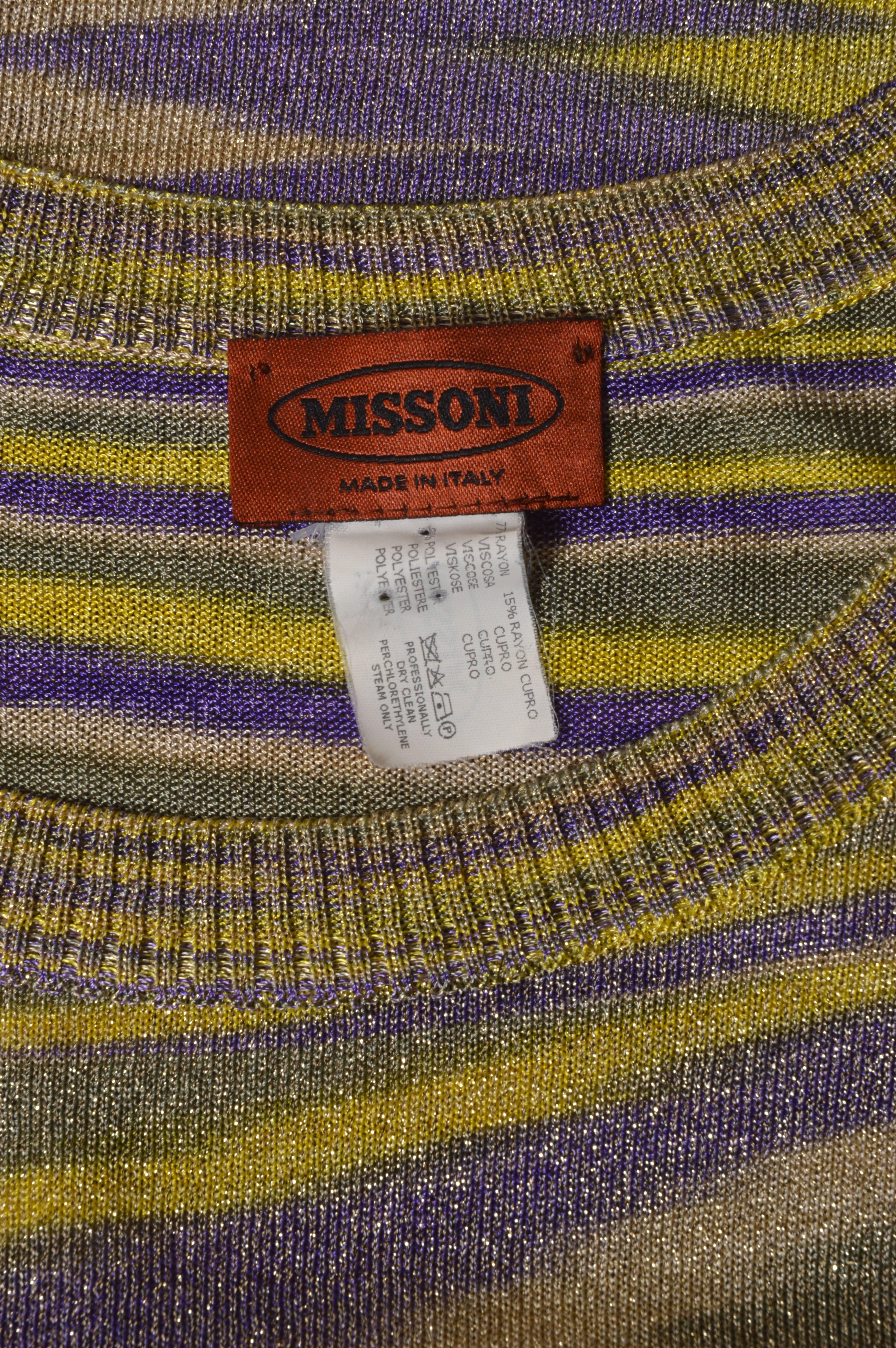 Missoni Metallic Woven Tank Top In Excellent Condition In Oakland, CA