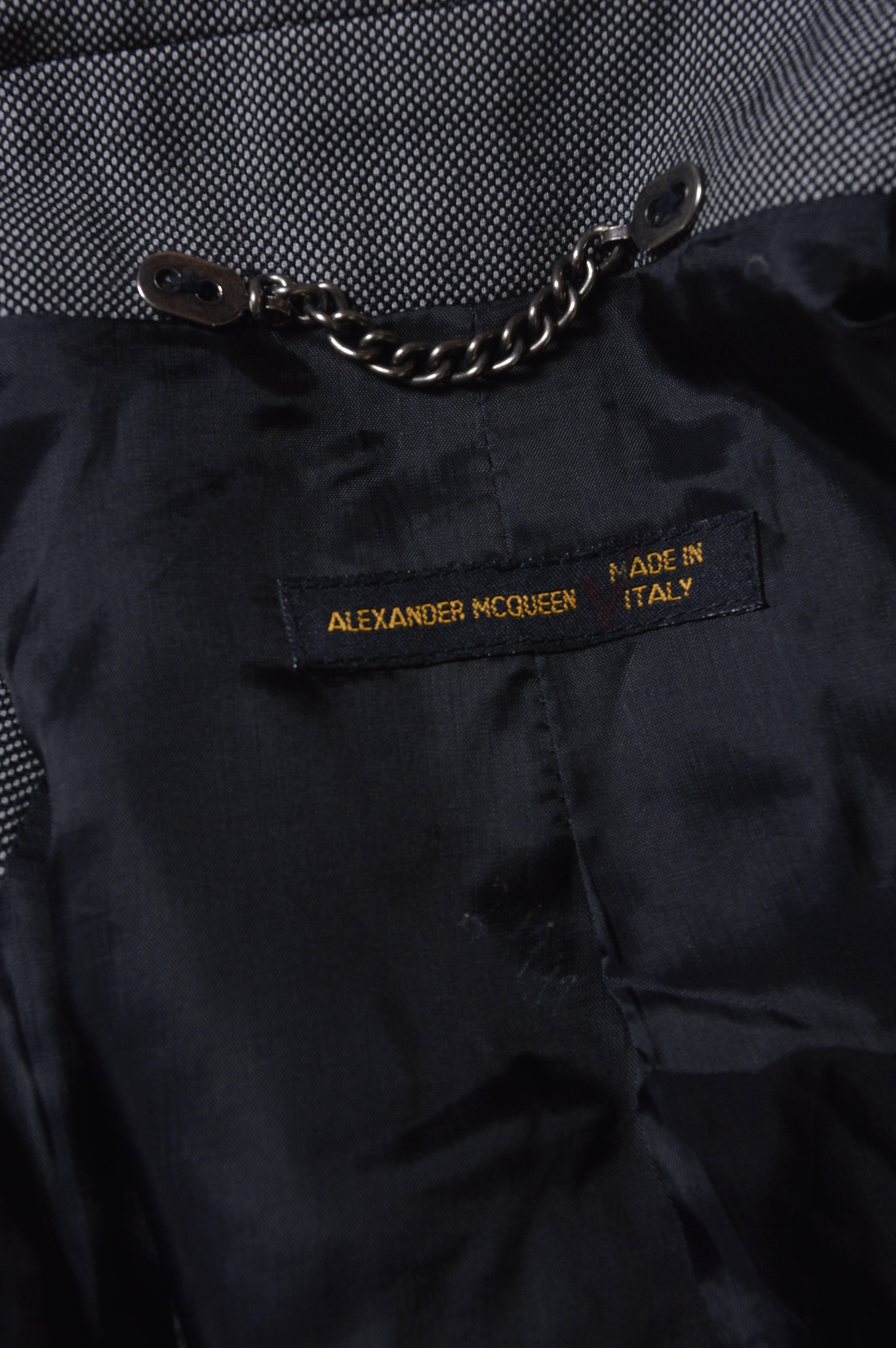 Alexander McQueen Tuxedo Style Jacket In Excellent Condition In Oakland, CA