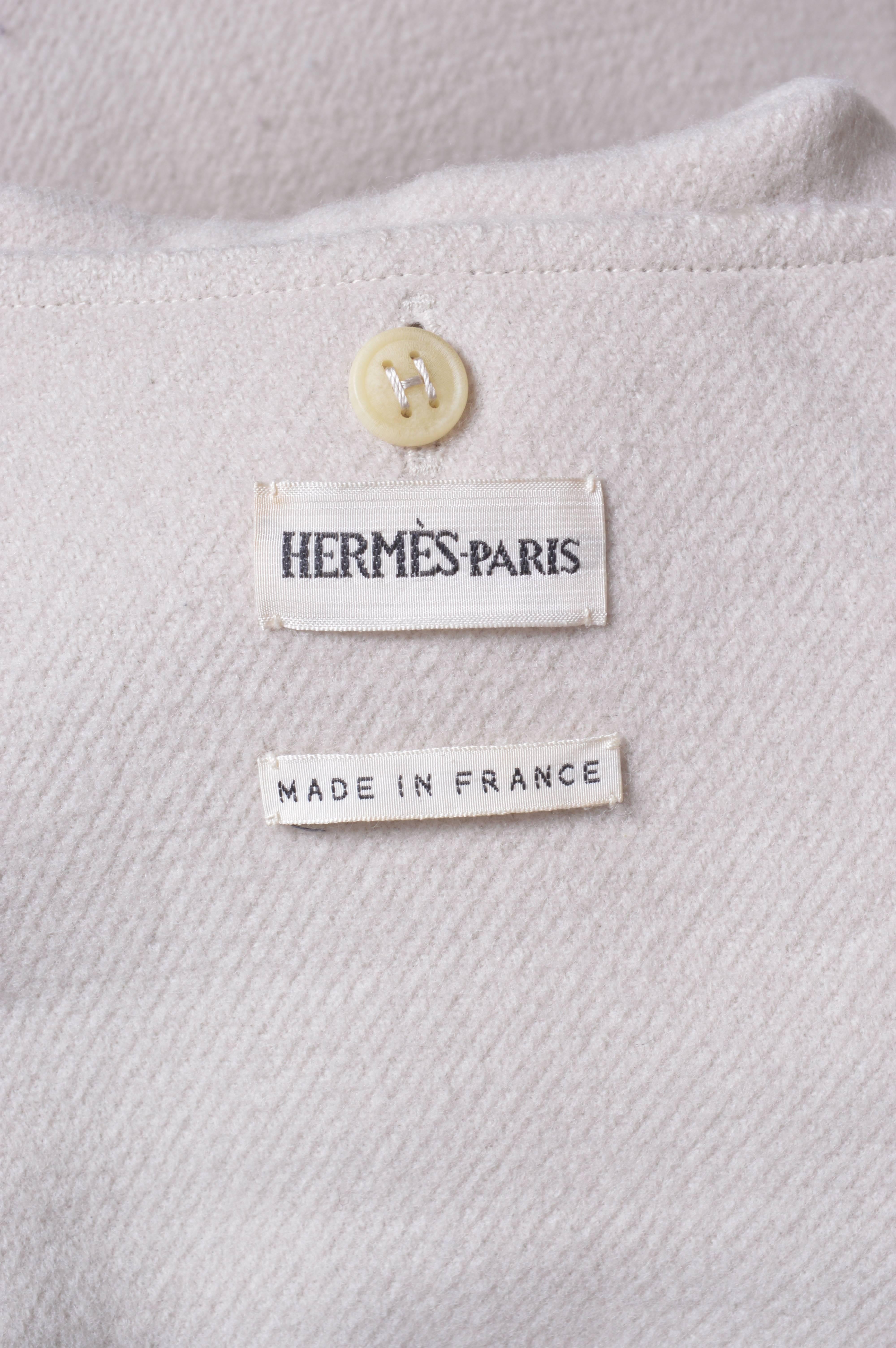 Hermes Mantel aus Kaschmir und Wolle mit Kapuze 1