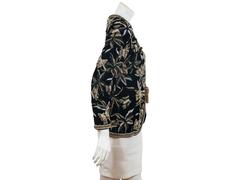 Oscar De La Renta Embellished Black Velvet Jacket