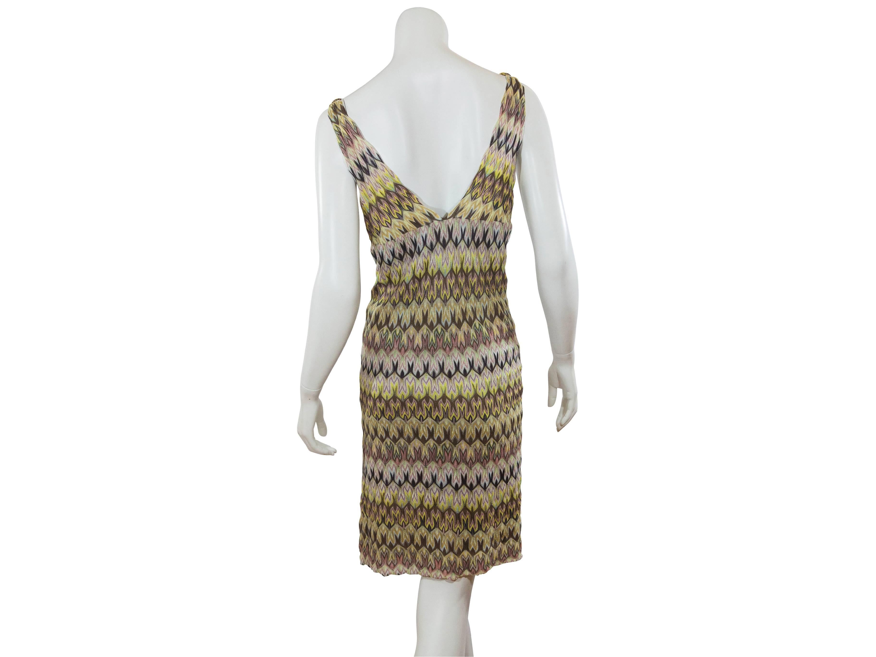 Gray Multicolor Missoni Sleeveless Knit Dress