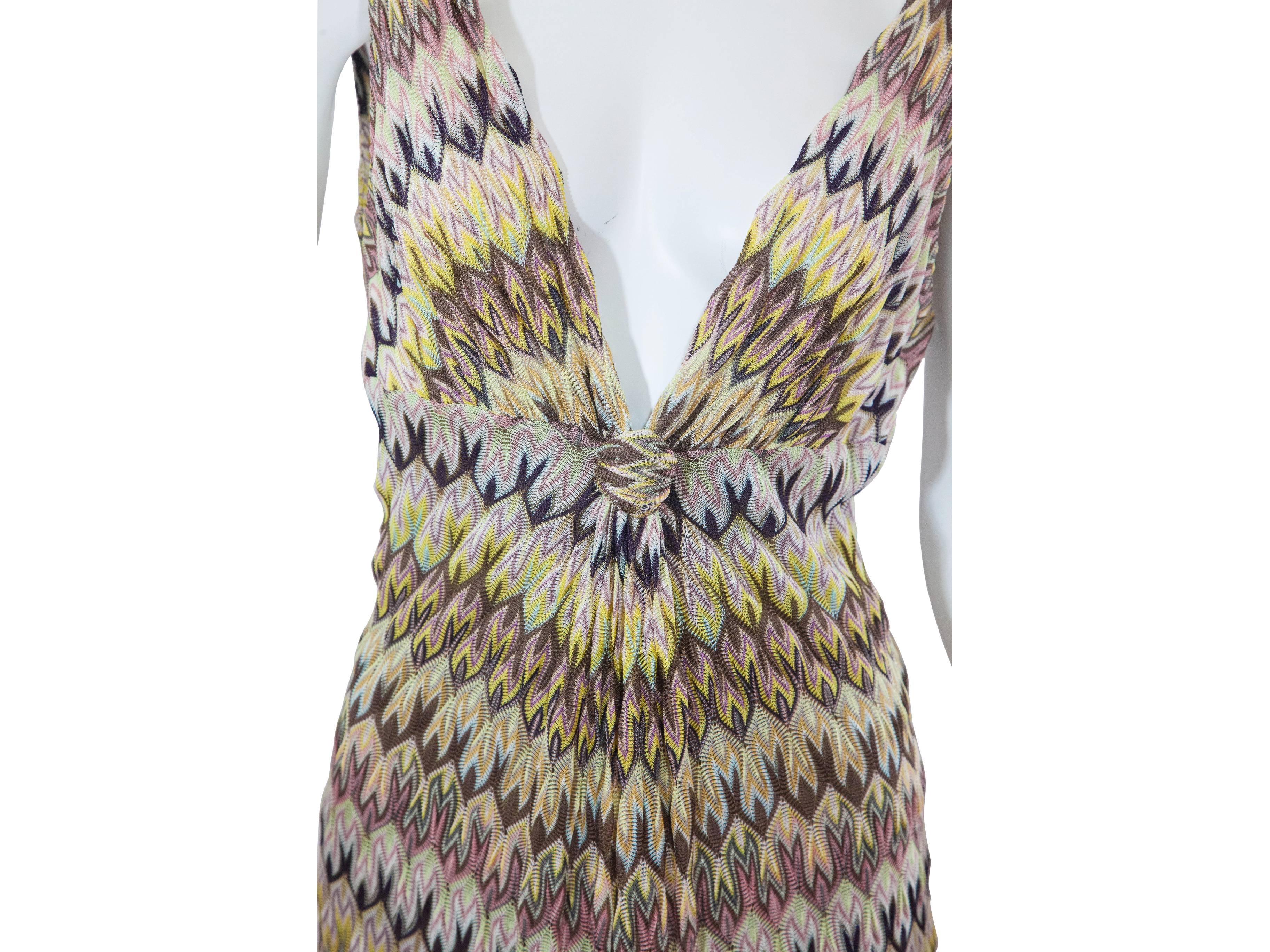 Multicolor Missoni Sleeveless Knit Dress In Excellent Condition In New York, NY