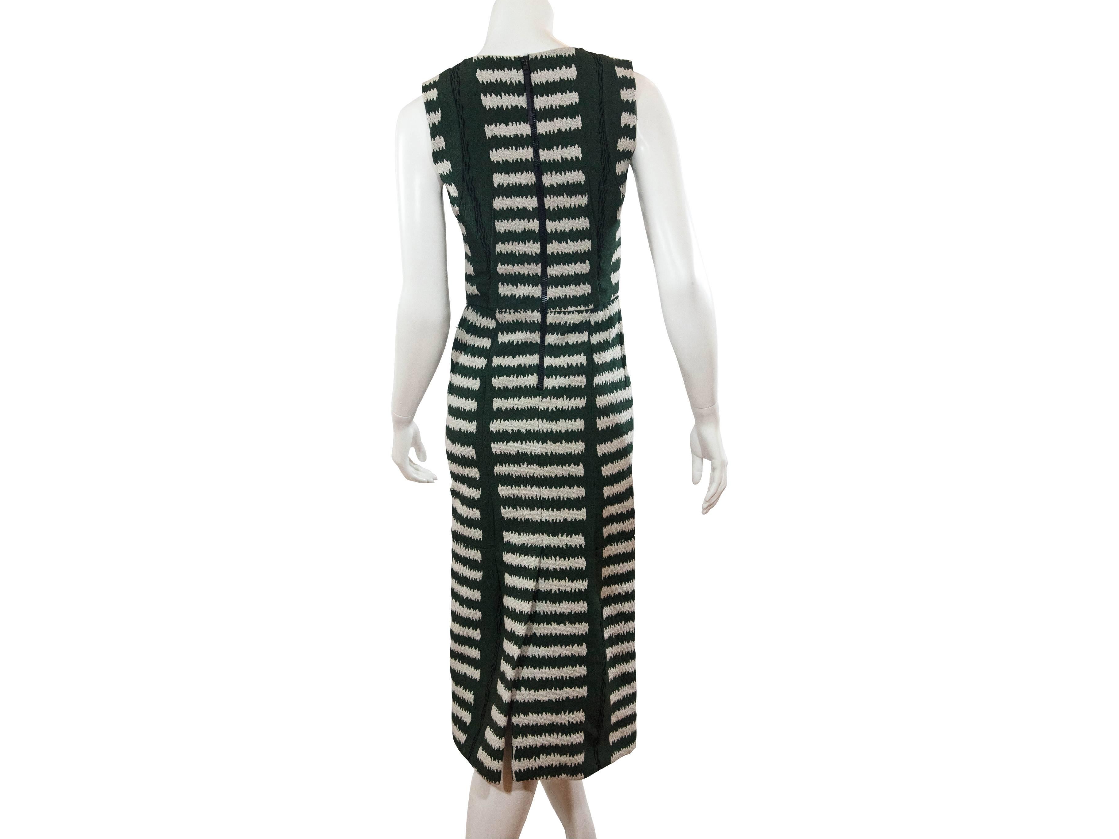 Green & Ivory Marni Sheath Dress  In Excellent Condition In New York, NY