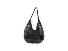 Black Nancy Gonzalez Crocodile Hobo Bag