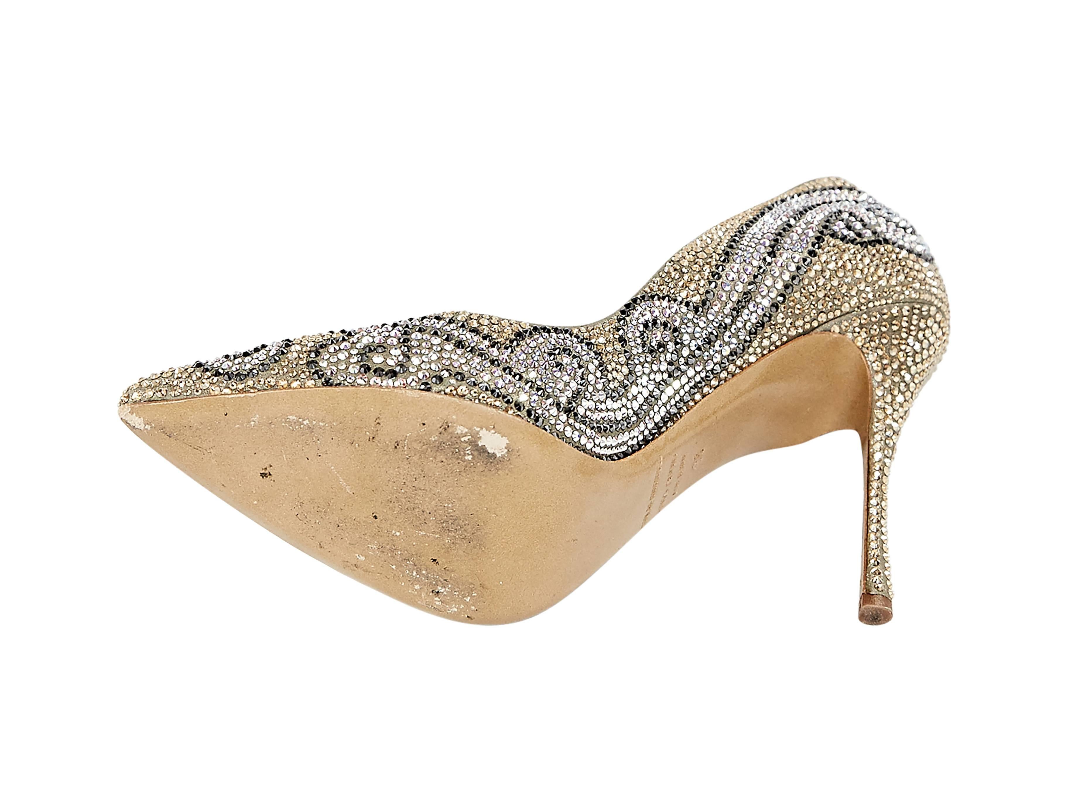 Nicholas Kirkwood Crystal Embellished Pumps In Excellent Condition In New York, NY