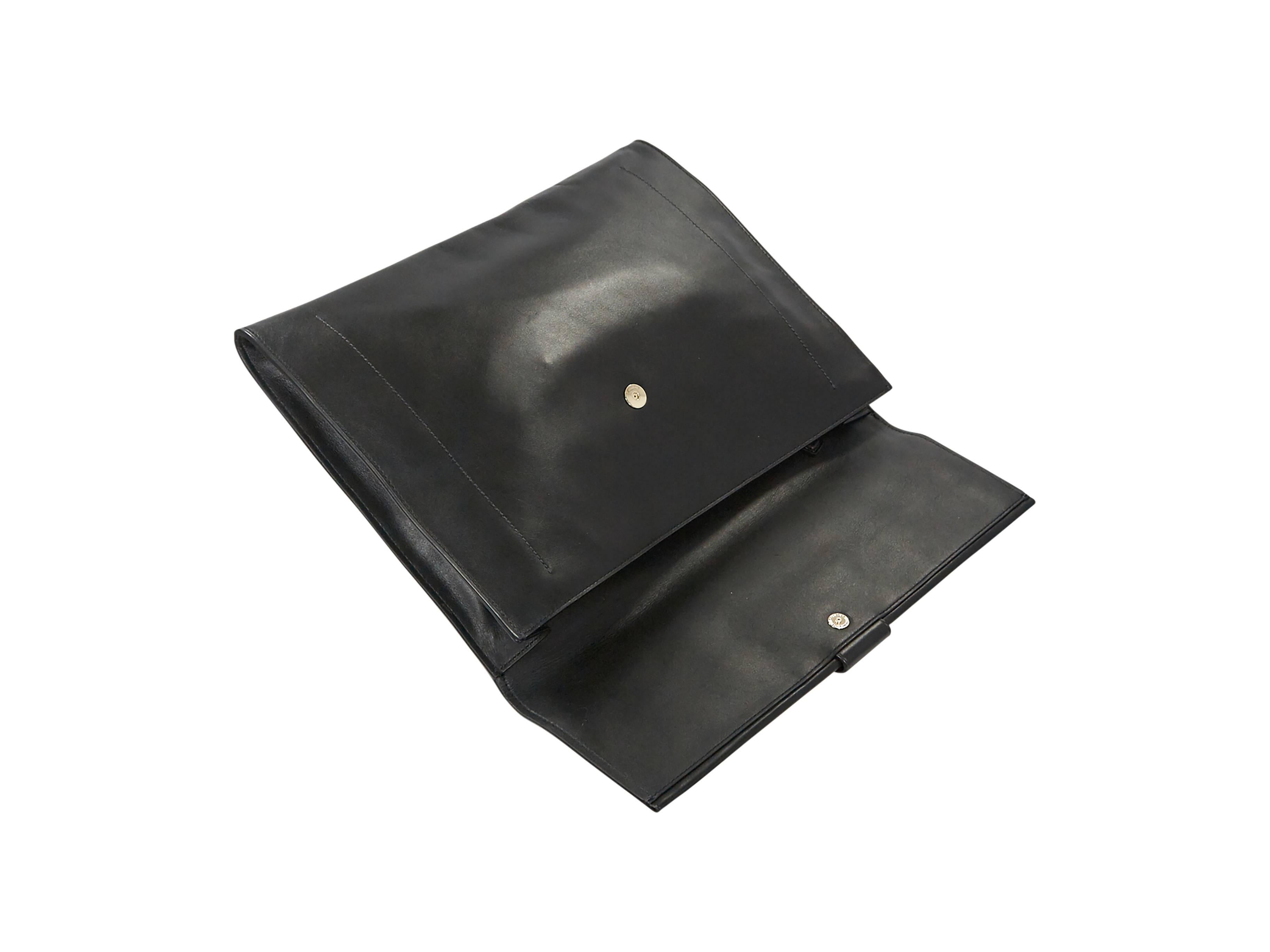 Women's Black Reed Krakoff Leather Oversized Clutch