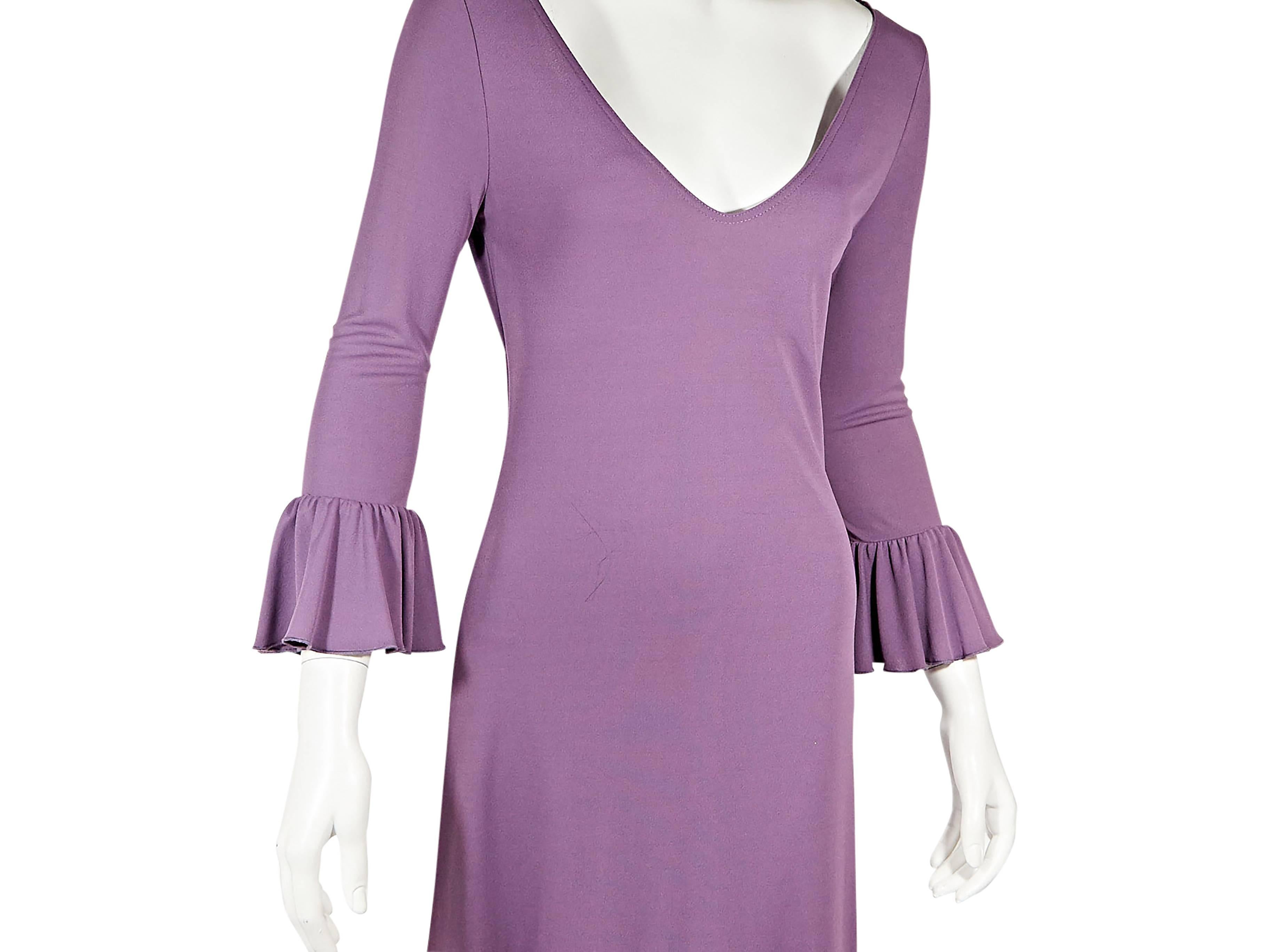 Women's Purple Celine Ruffle-Trimmed Dress