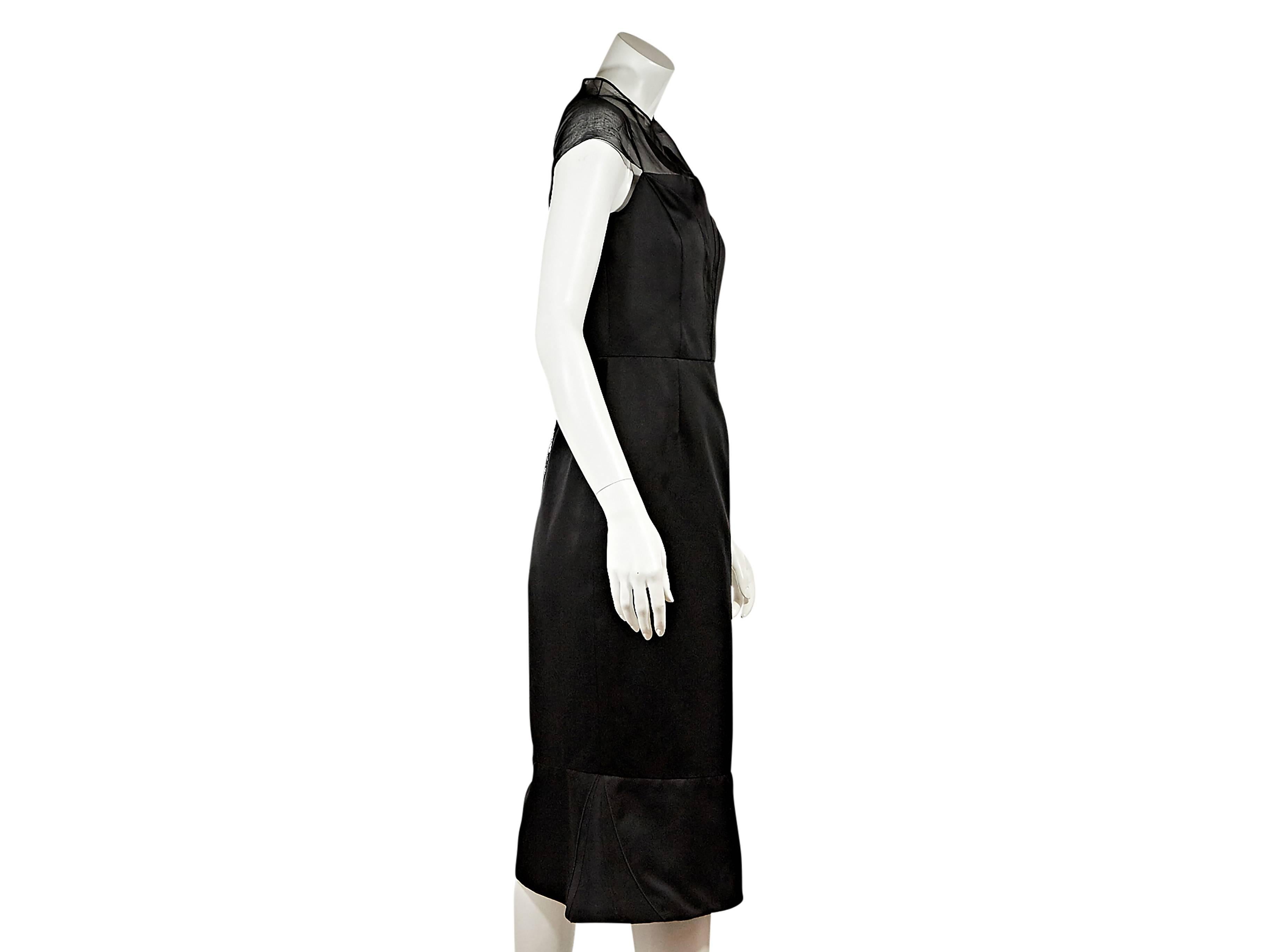 Black J. Mendel Silk Mermaid-Hem Dress In Excellent Condition In New York, NY