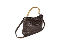 Brown Gucci Woven Satchel Bag