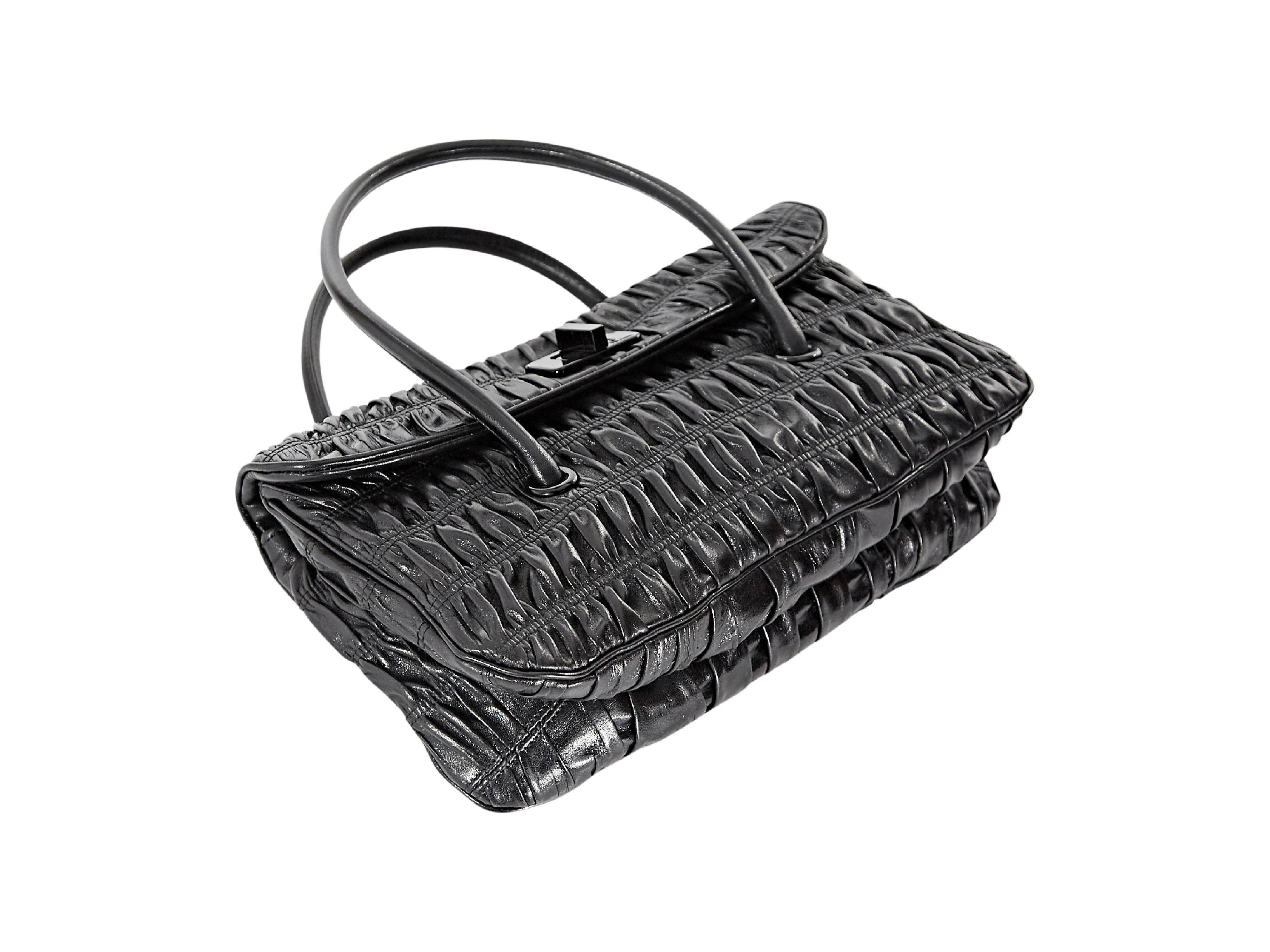 Black Prada Gaufre Tote Bag In Excellent Condition In New York, NY