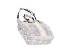 Beige & Blue Jimmy Choo Python Tote Bag