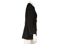 Black Chanel Lined Wool Jacket