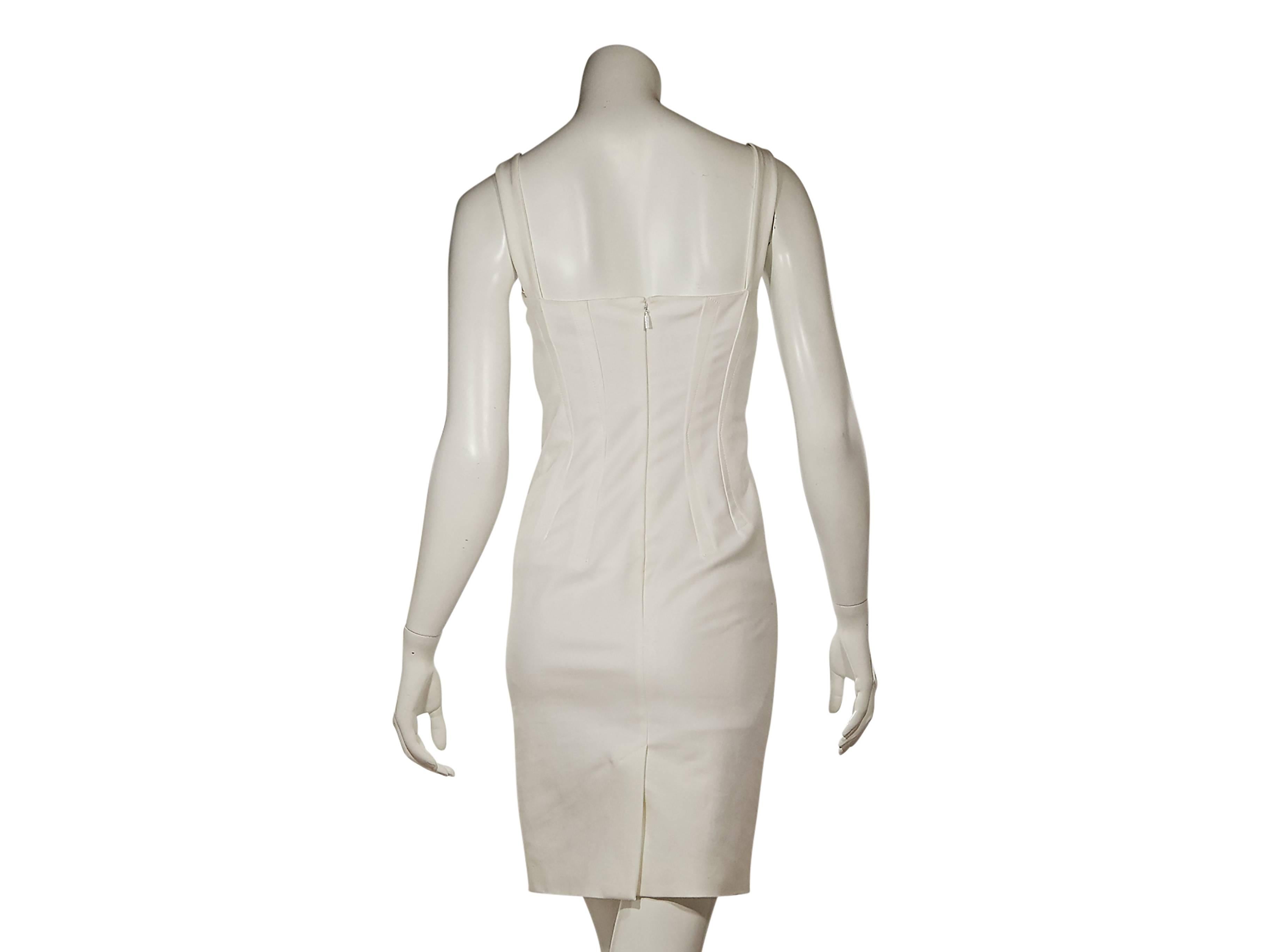 white cotton sheath dress
