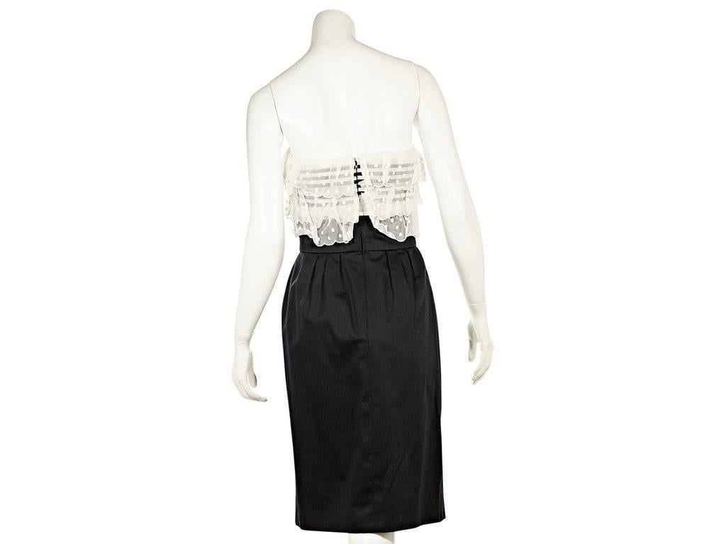 Black & White Chanel Strapless Dress In Excellent Condition In New York, NY