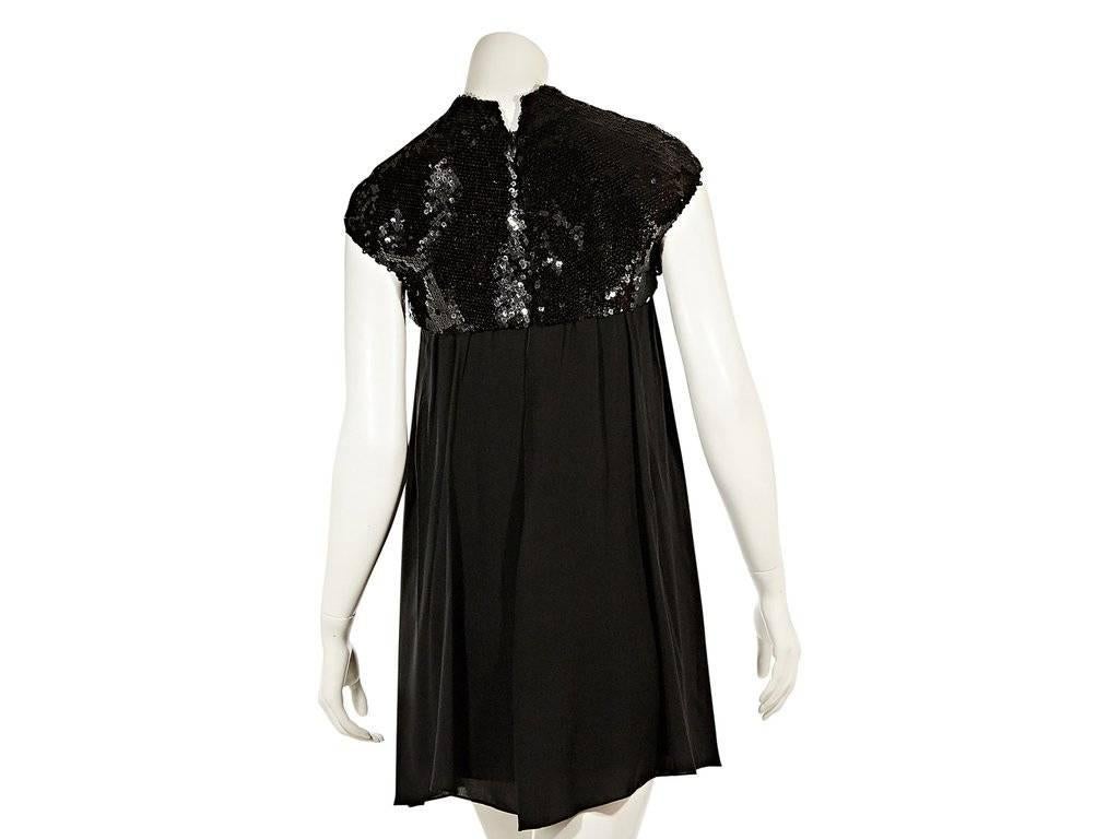 Black Chanel Embellished Silk Dress In Excellent Condition In New York, NY