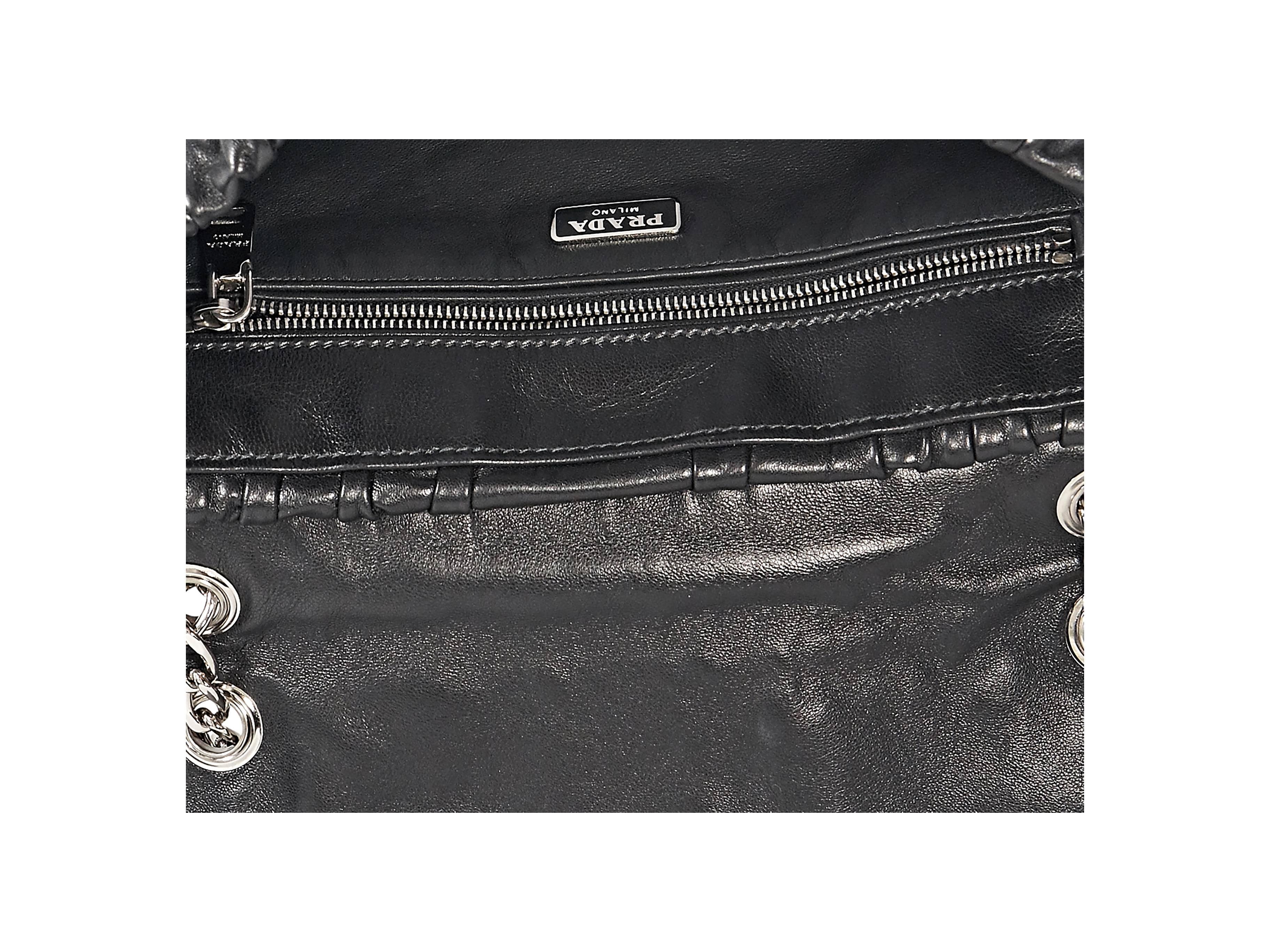 Black Prada Nappa Gaufre Leather Bag In Excellent Condition In New York, NY