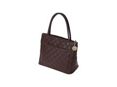 Burgundy Chanel Quilted Caviar Leather Tote Bag