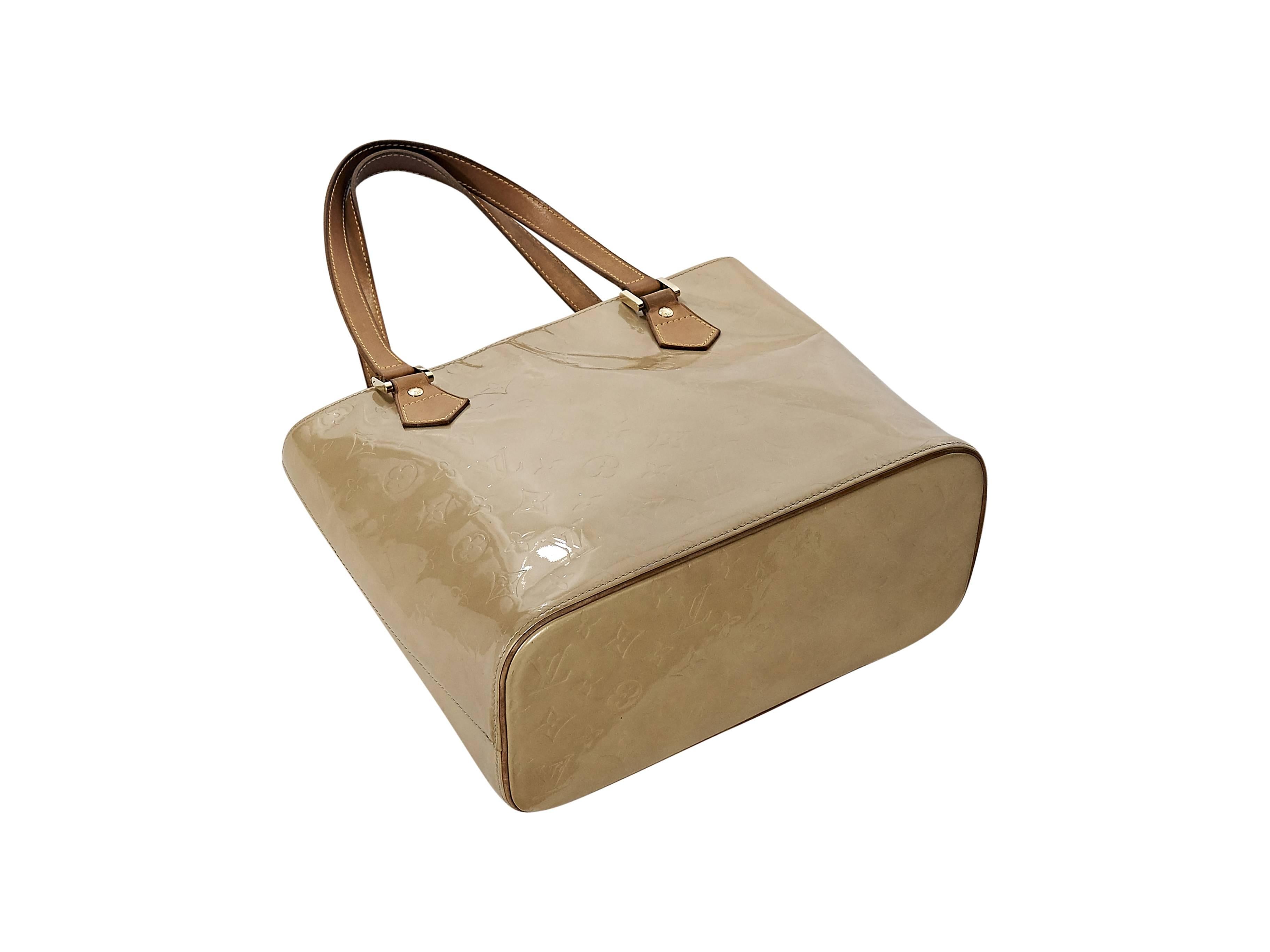 Beige Louis Vuitton Vernis Houston Bag In Good Condition In New York, NY