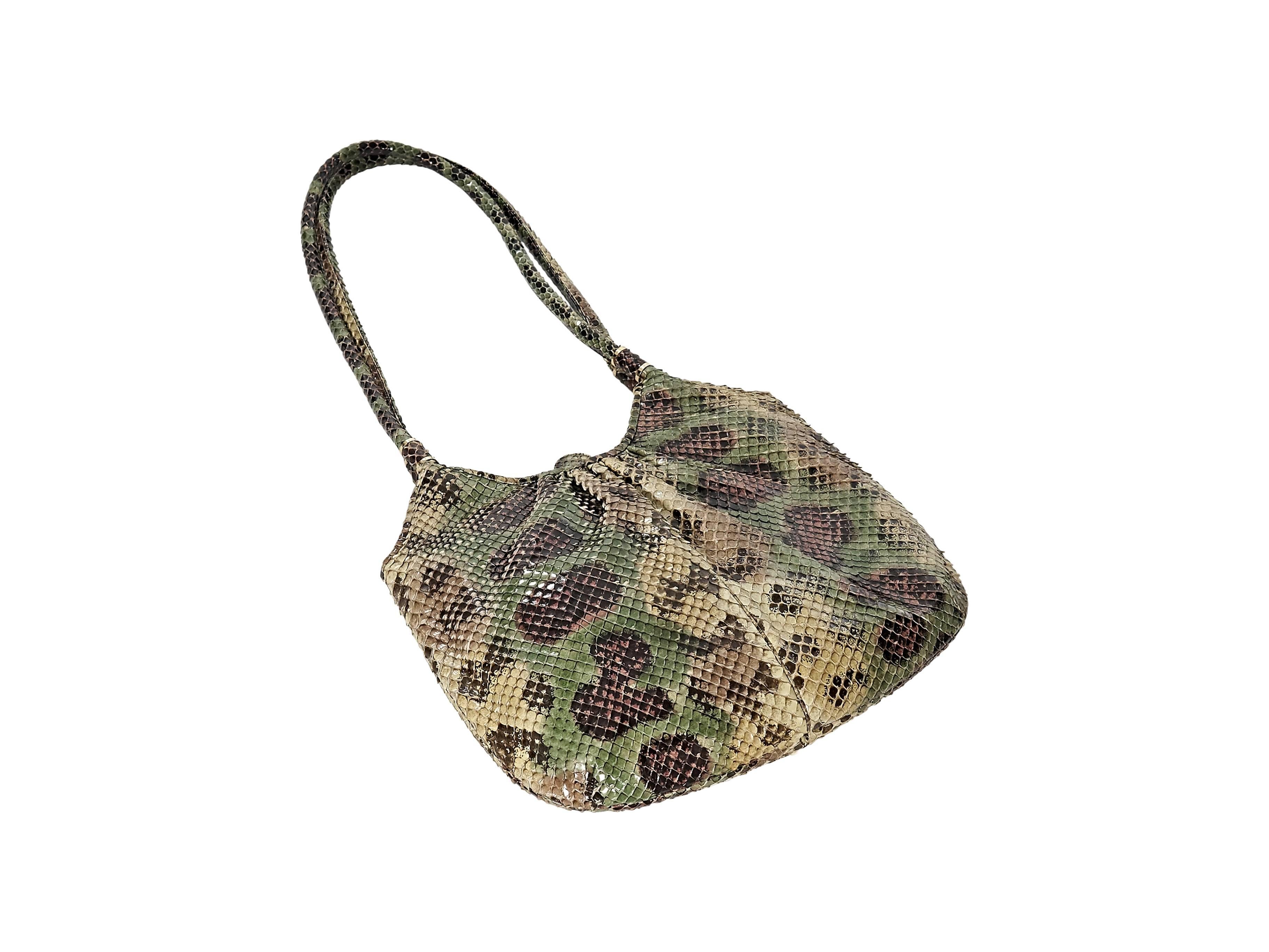 Brown Multicolor Judith Leiber Python Shoulder Bag
