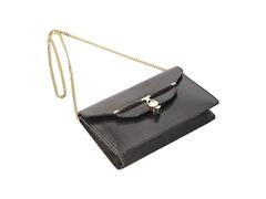 Brown Artbag Lizard Shoulder Bag