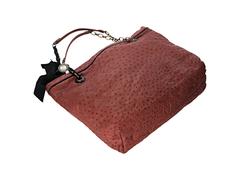 Red Lanvin Ostrich Amalia Tote Bag
