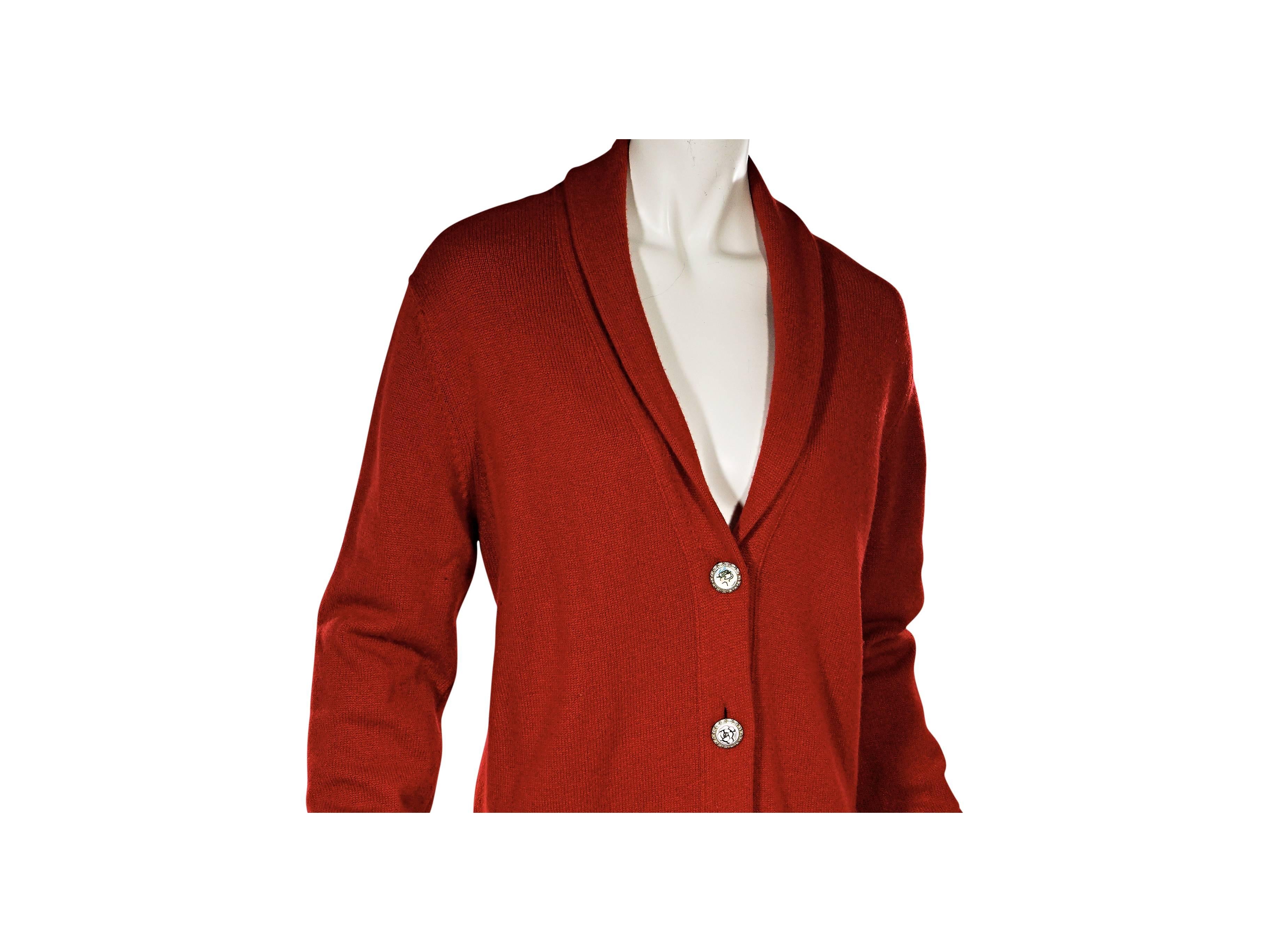 Women's Red Chanel Cashmere Cardigan