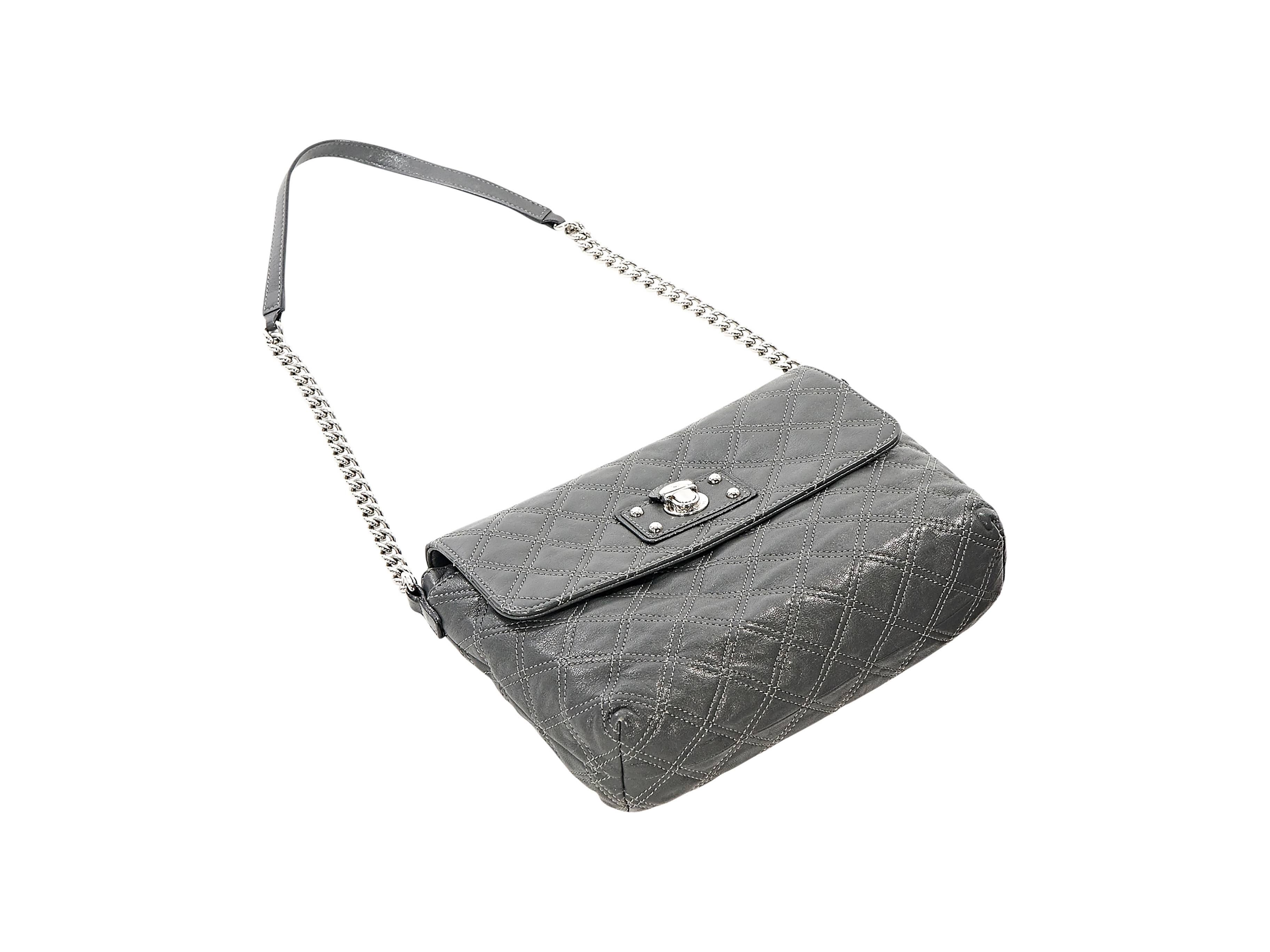 Gray Grey Marc Jacobs Quilted Leather Bag