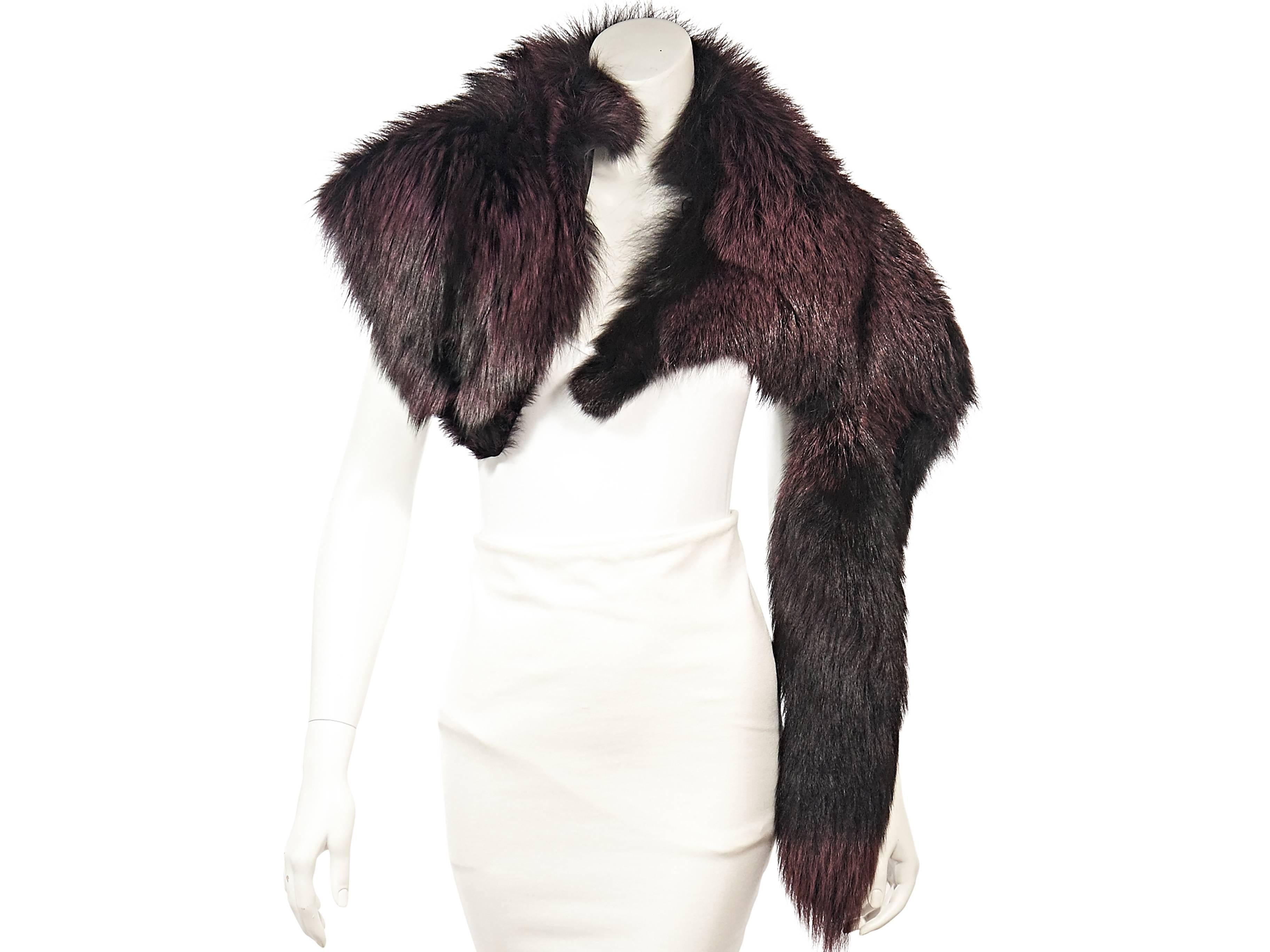 Women's Dark Purple Gucci Fox Fur Trimmed Jacket