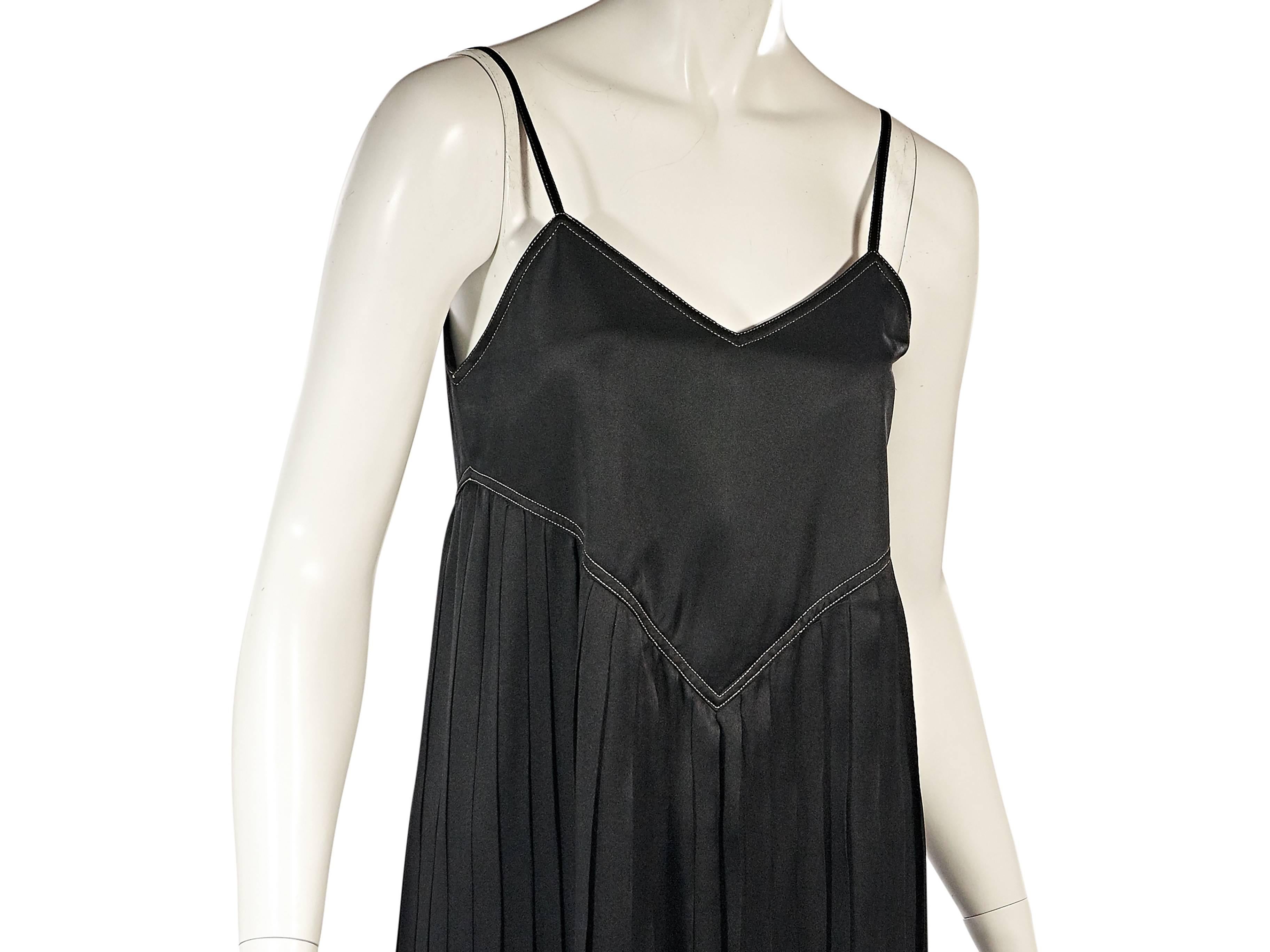 Women's Black Gucci Silk Pleated Dress
