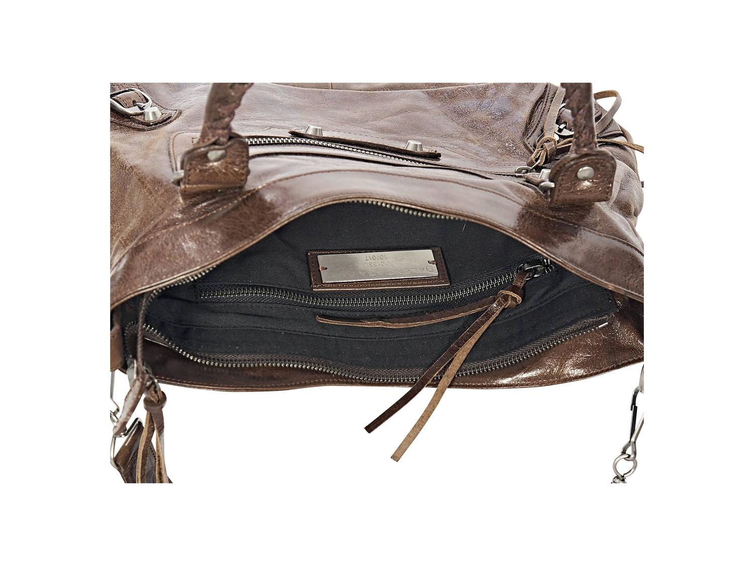 balenciaga city bag brown