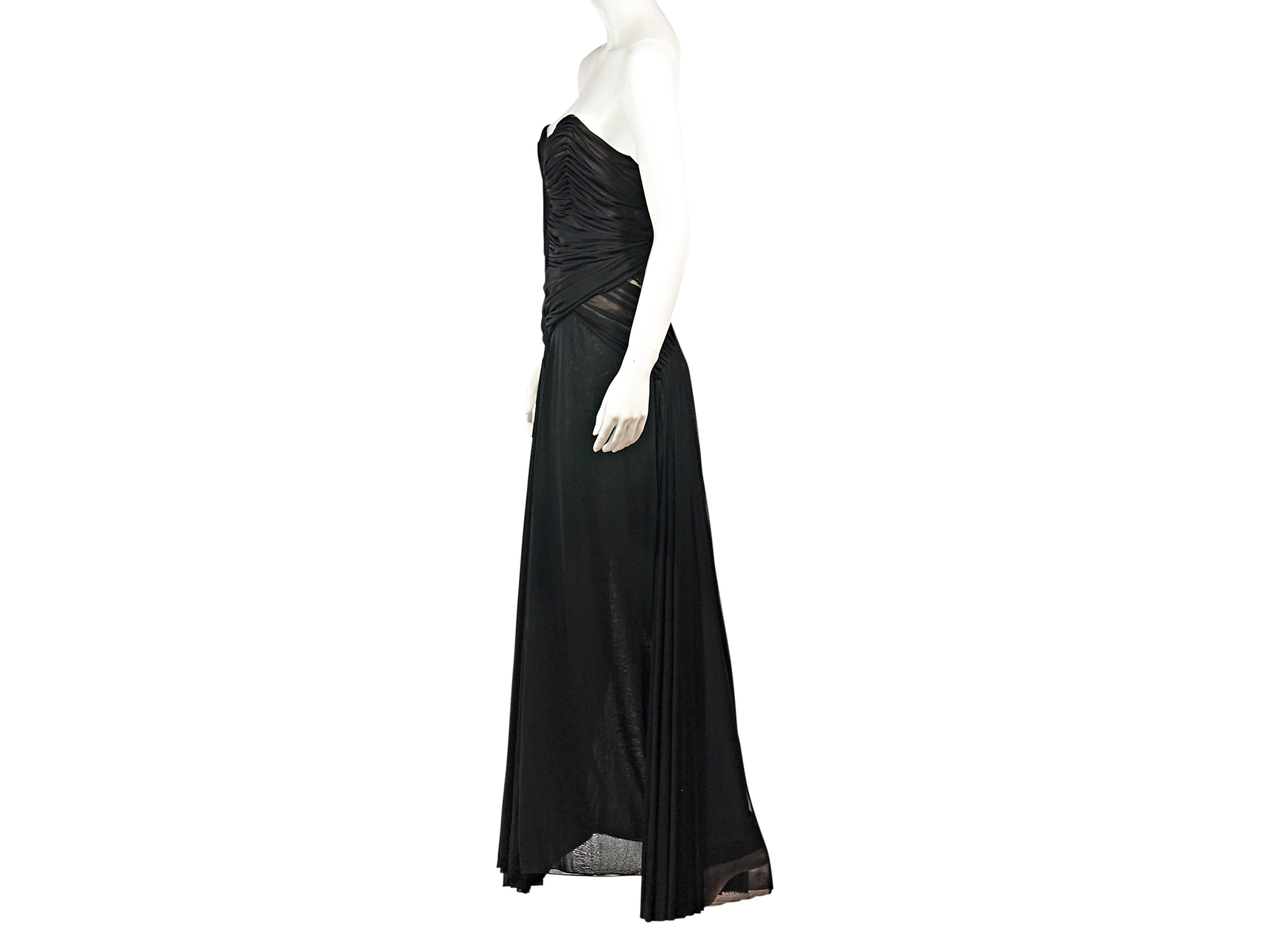 Black J. Mendel Gathered Gown In Excellent Condition In New York, NY
