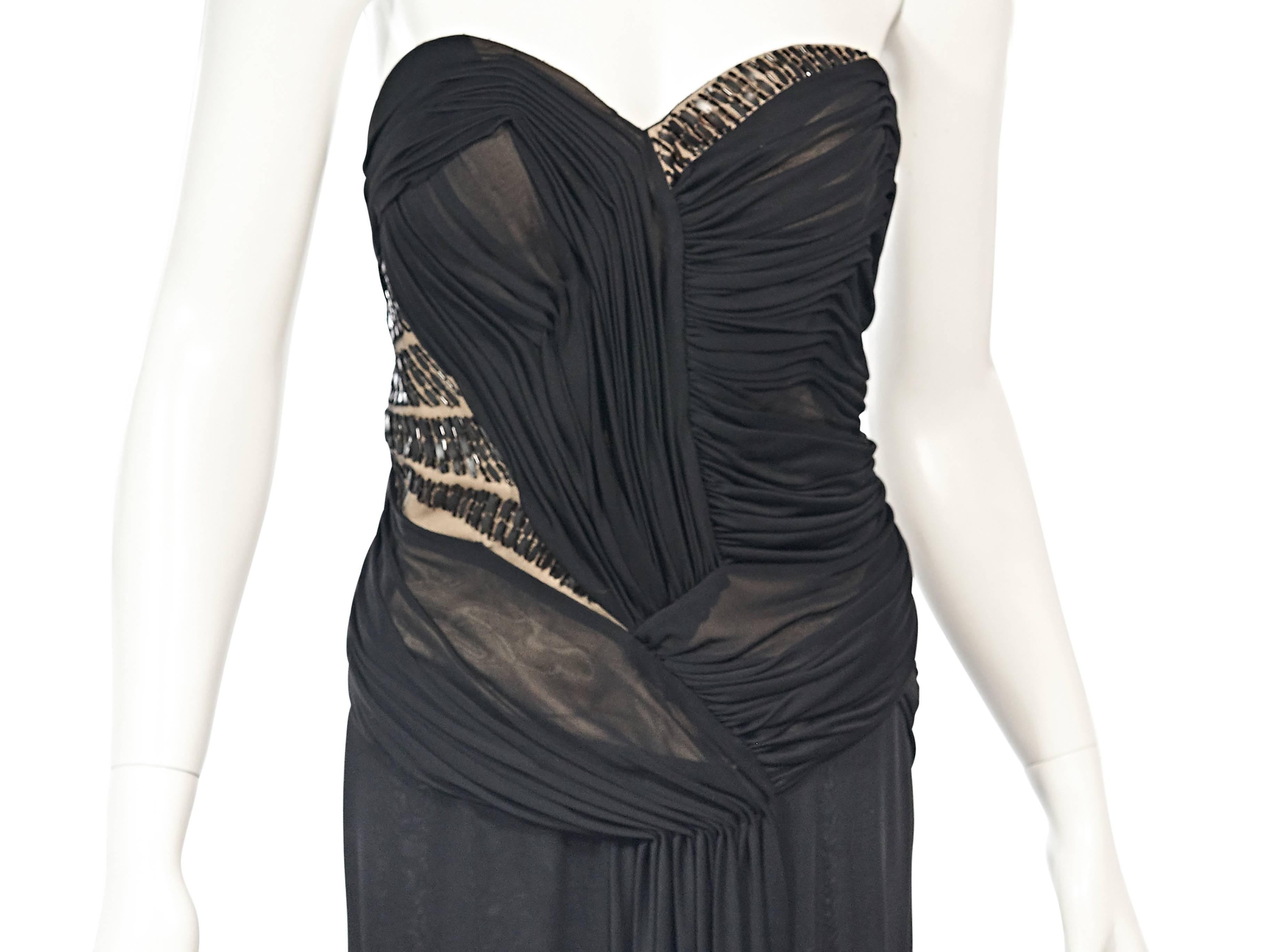 Women's Black J. Mendel Gathered Gown