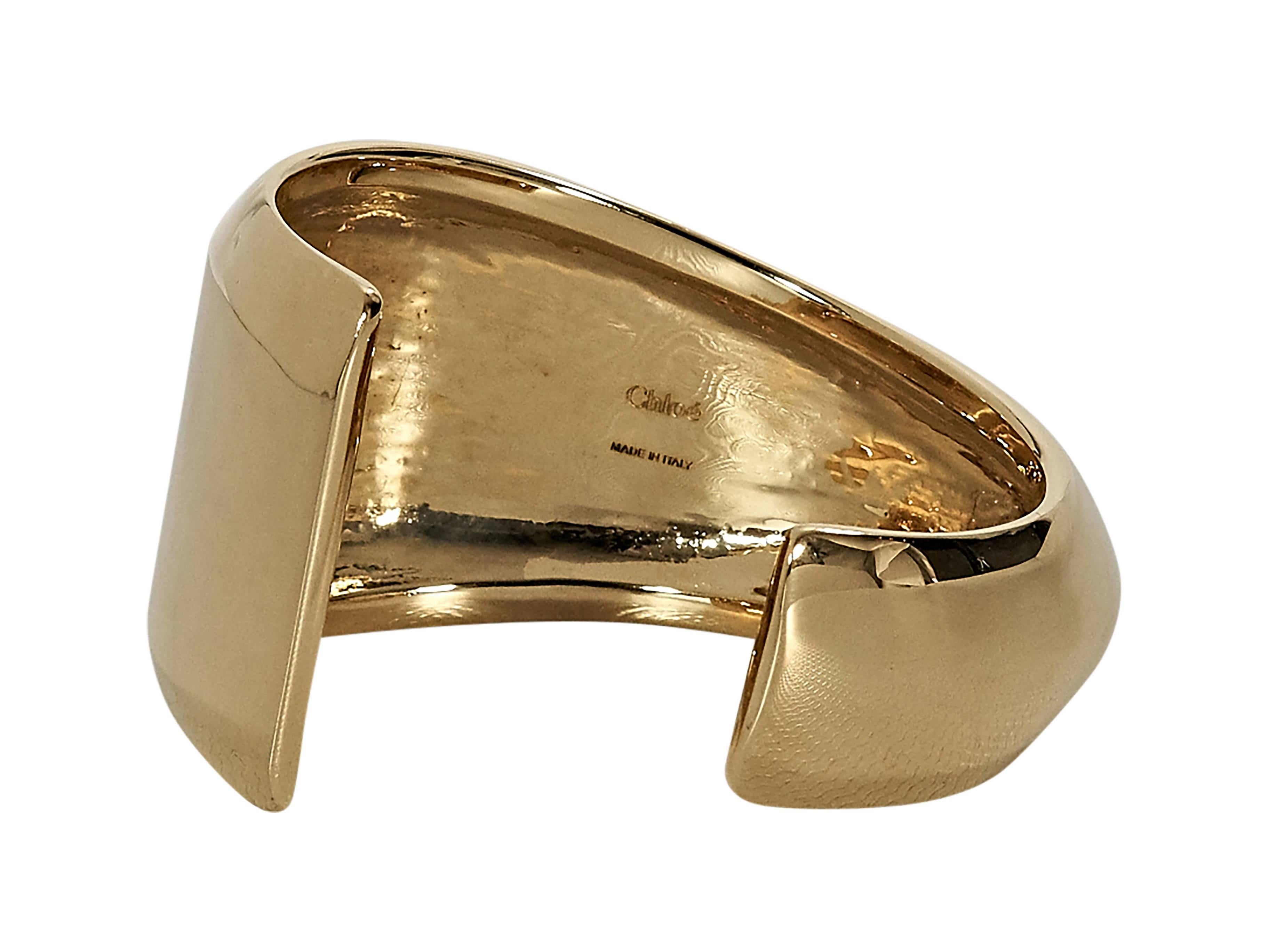 Goldtone Chloe Bettina Cuff In Excellent Condition In New York, NY