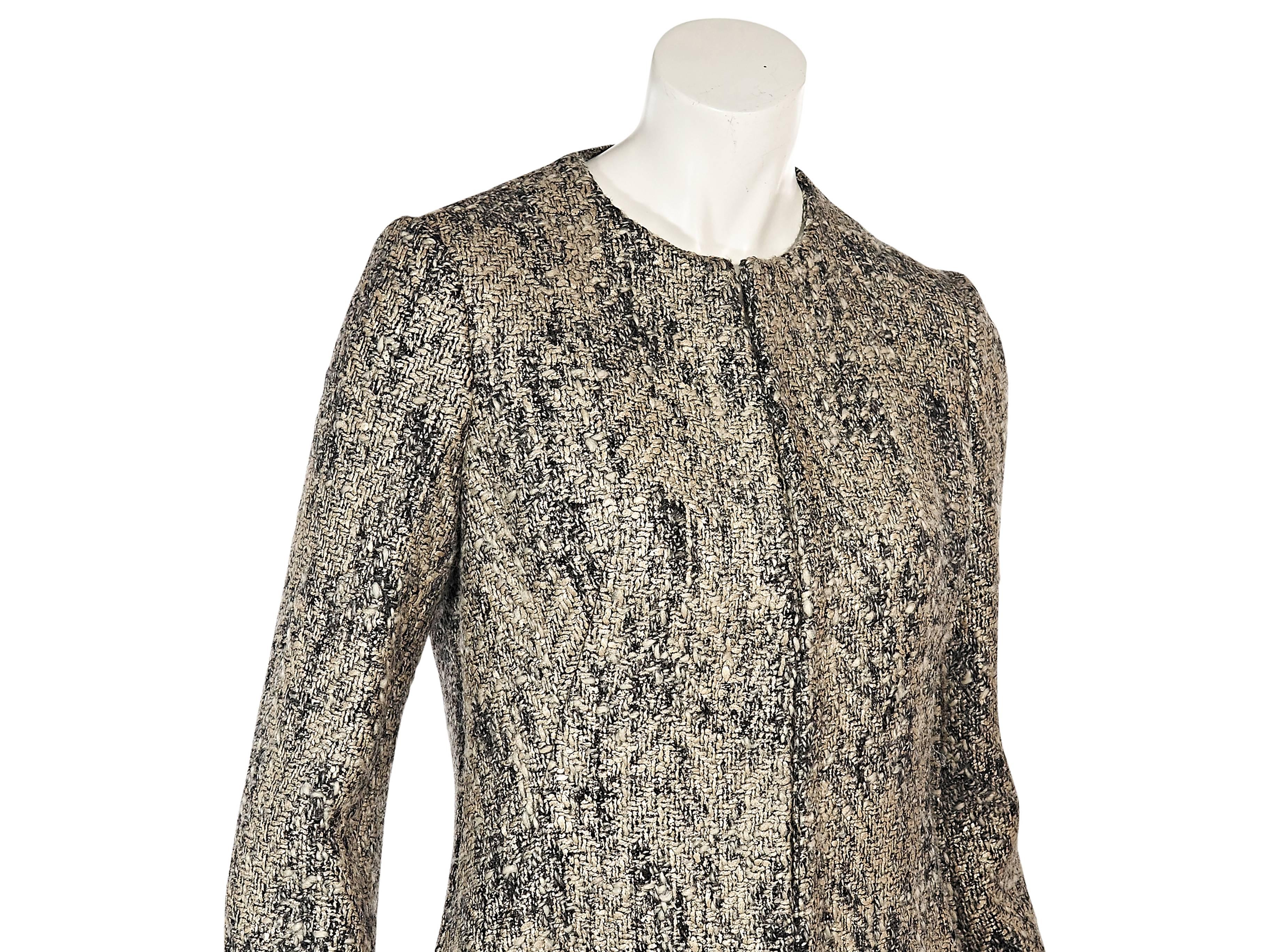 Women's Silver & Grey Alexander McQueen Wool Coat