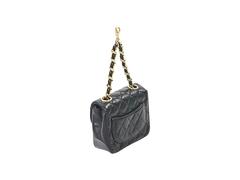 Black Chanel Quilted Leather Micro Mini Bag