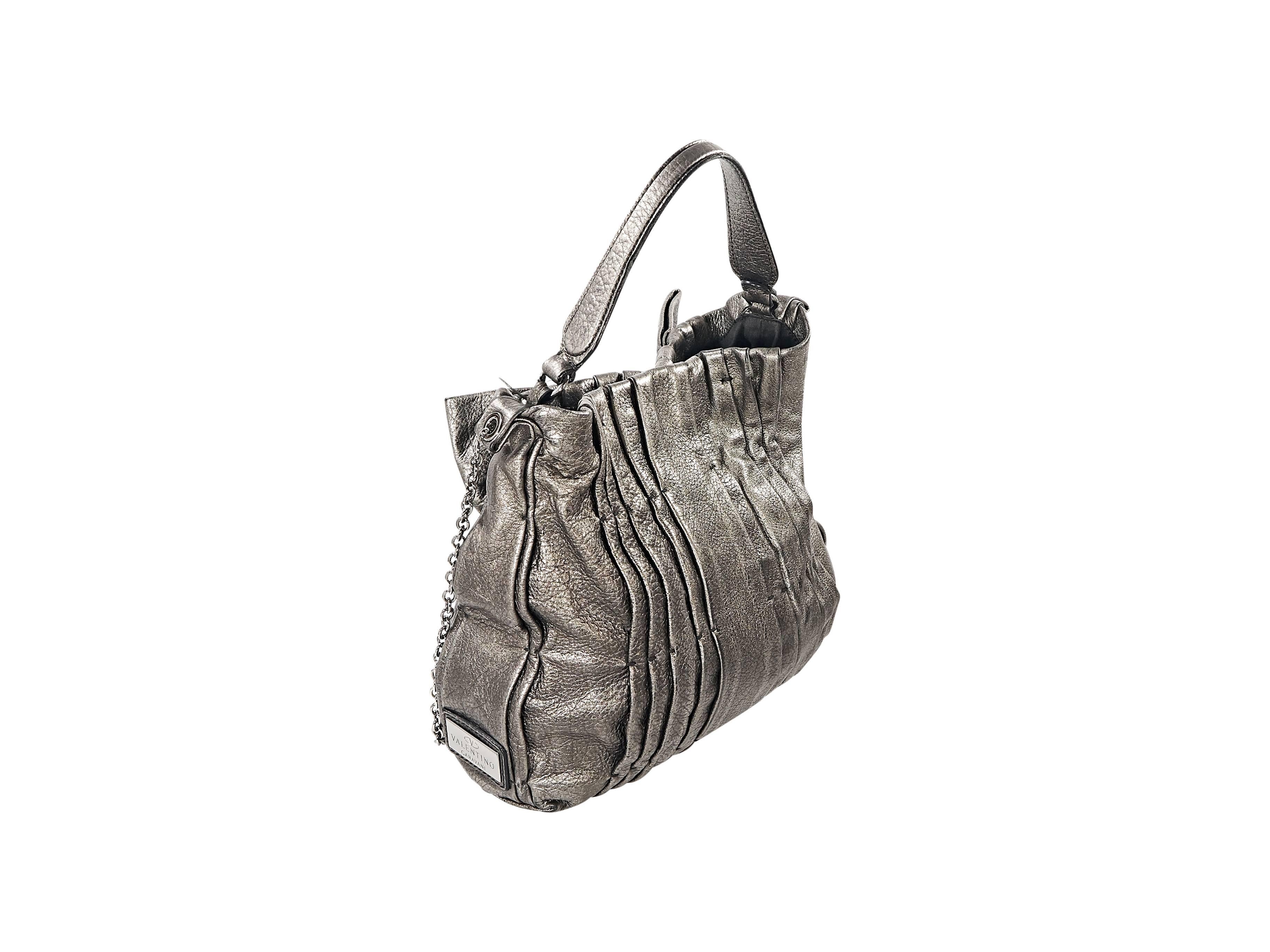 Gray Bronze Valentino Bow Leather Satchel