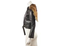 Brown Louis Vuitton Hooded Leather Jacket