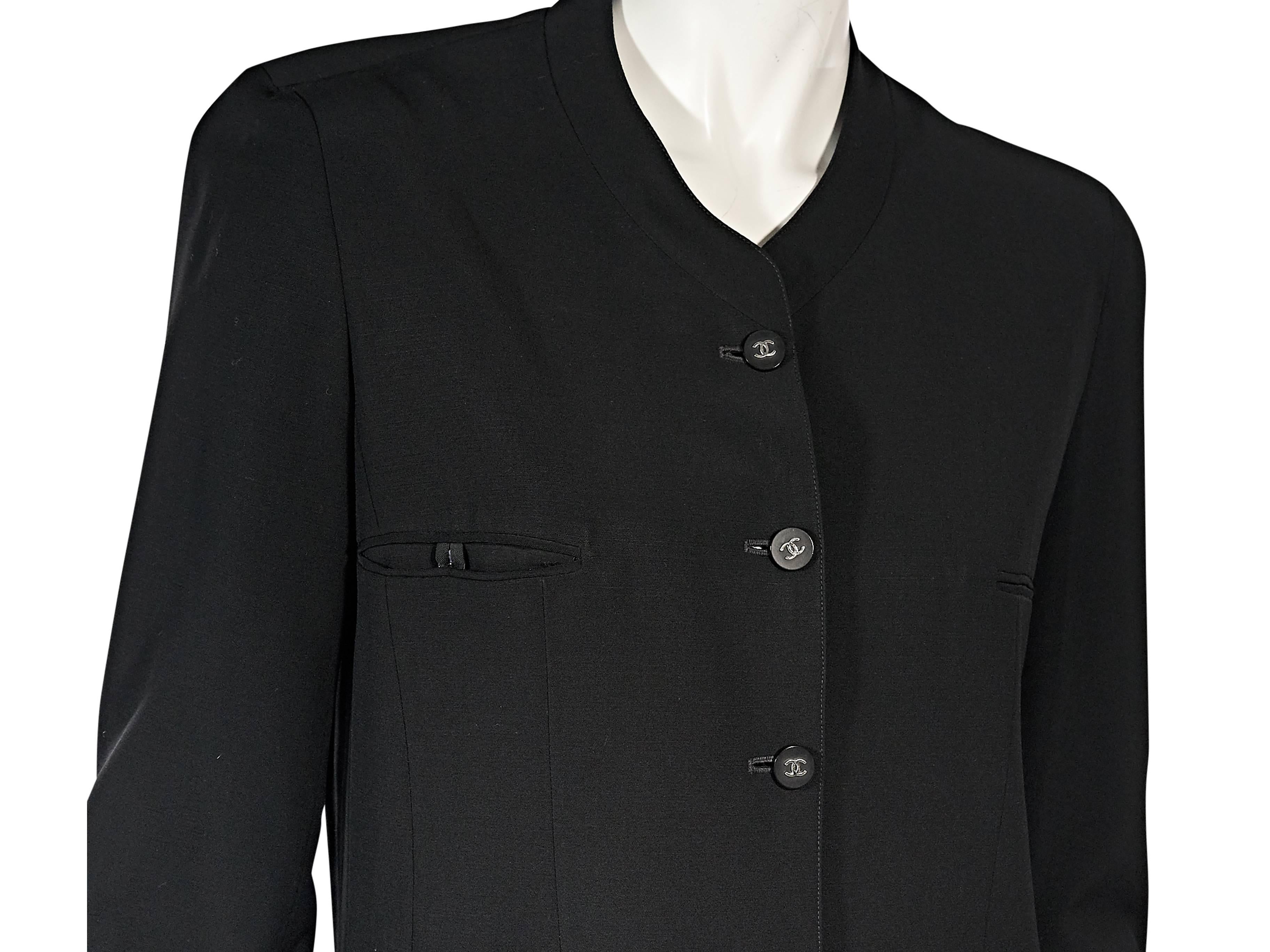 Women's Black Vintage Chanel Button-Front Jacket