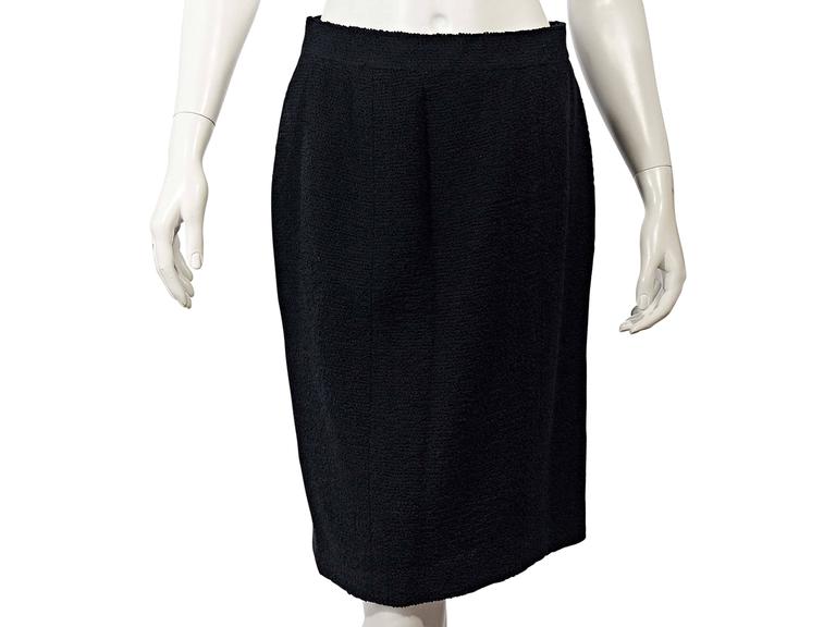 Navy Vintage Chanel Skirt Suit Set For Sale at 1stDibs